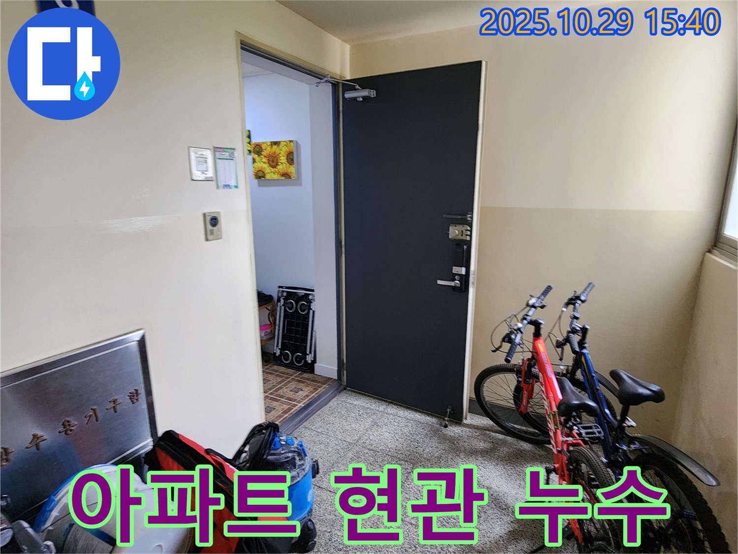 양주시 마전동 아파트 누수 - 현관 주변 누수 문제 해결 과정
