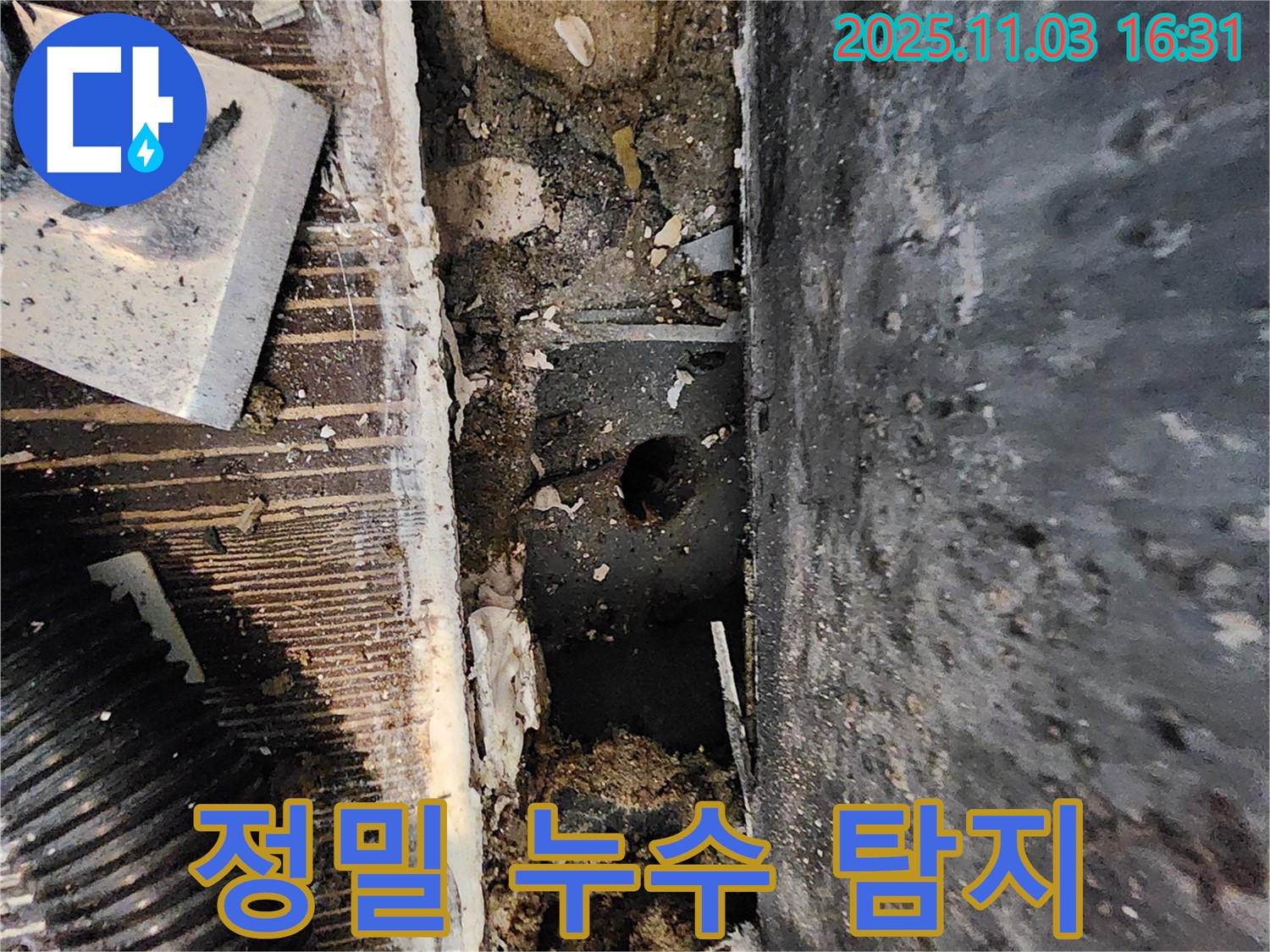 양주시 삼숭동 누수 현장 - 누수 발생 위치를 정밀하게 탐지하고 있습니다.