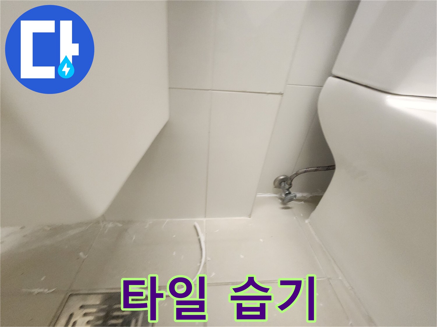 김포 사우 변기 누수 타일 틈새 습기 확인