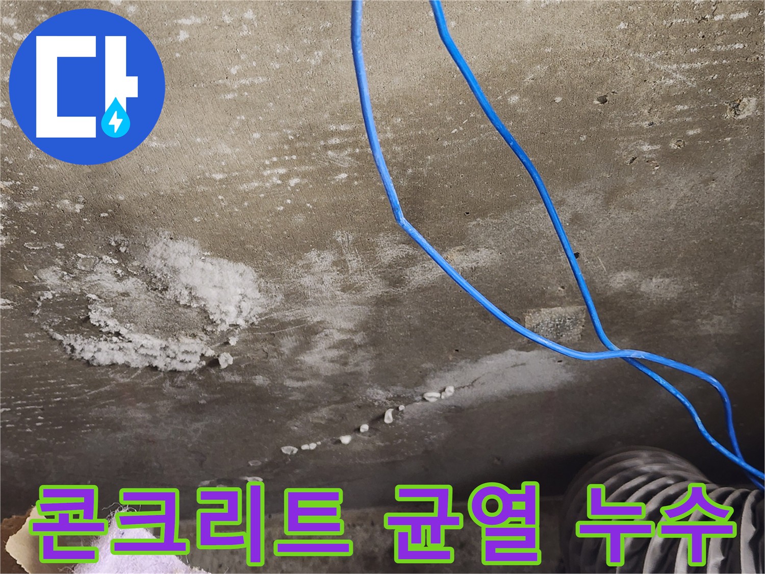 용인시 기흥구 보정동 콘크리트 균열 누수 현장 - 미세한 균열도 놓치지 않고 누수를 탐지합니다.