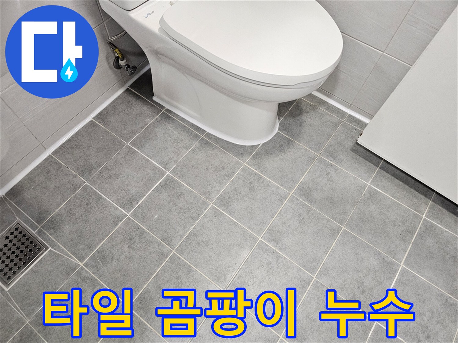 마포구 도화동 현대1차 아파트 욕실 - 변기 옆 타일 곰팡이 누수 의심