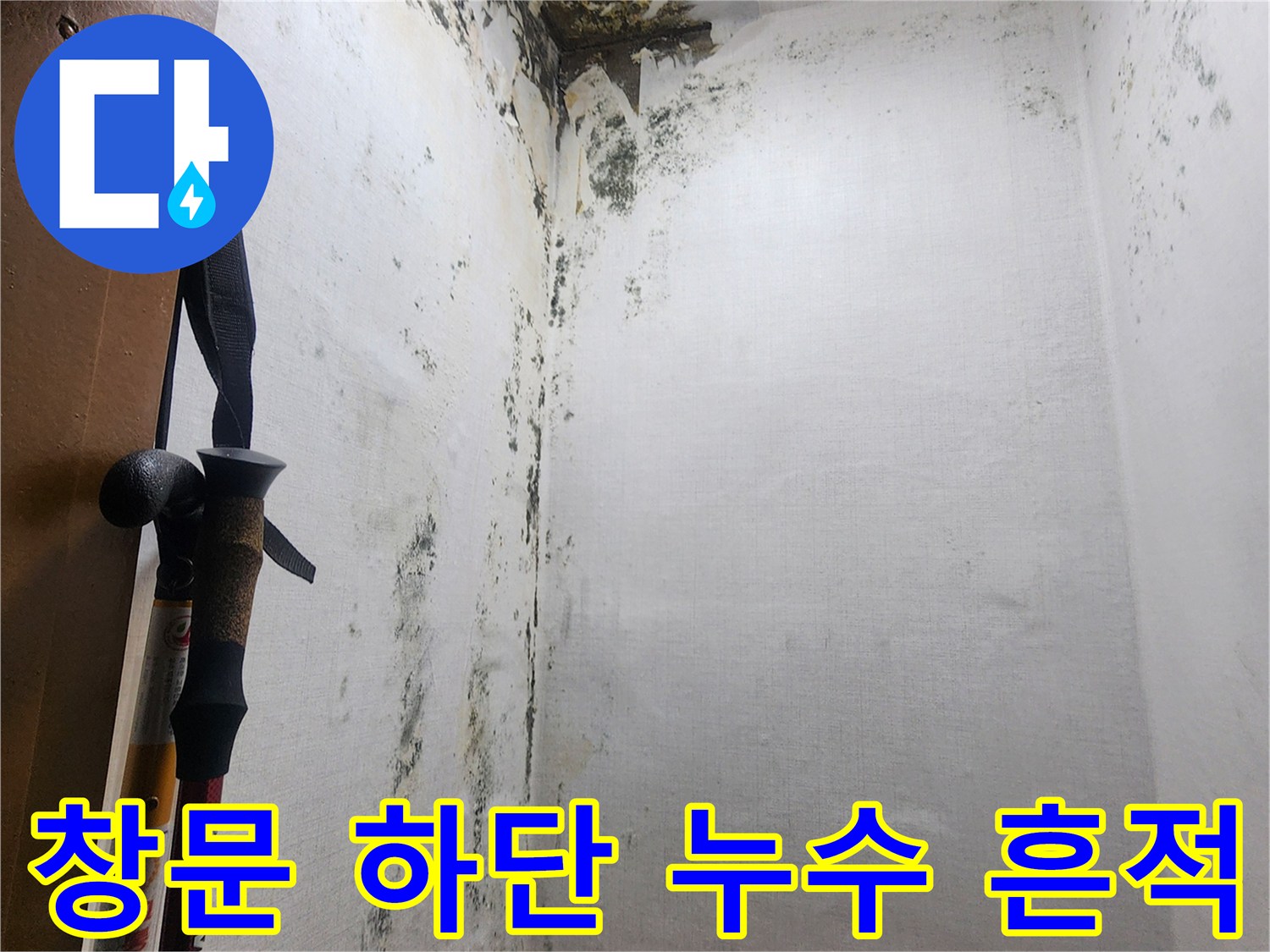 창문-하단부-벽체-부식-및-침수-흔적-사진