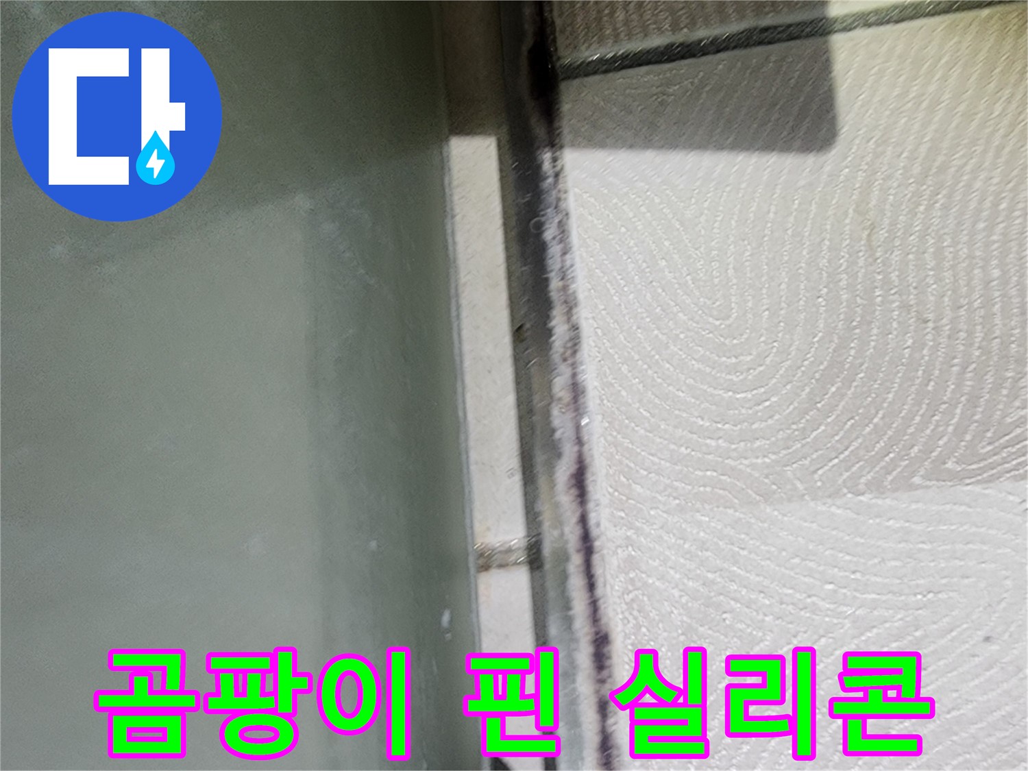 이의동 아파트 누수 - 곰팡이가 핀 욕조 실리콘 부위 확인