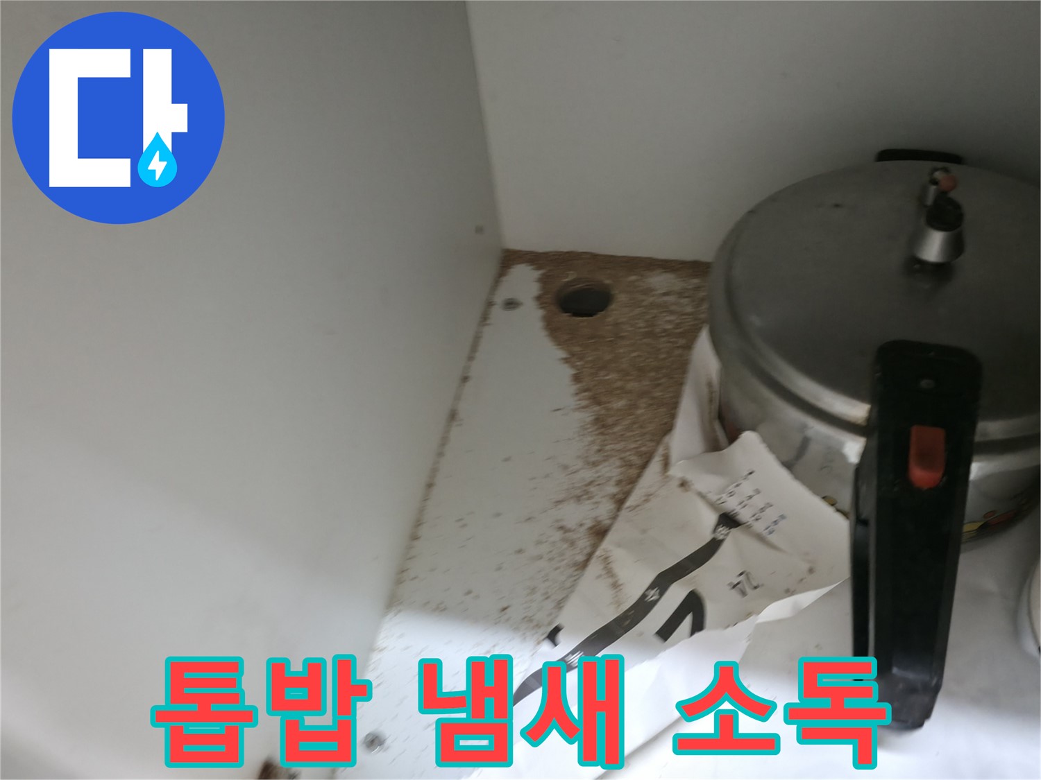 서초2동 싱크대 누수 - 톱밥 썩은 냄새 문제 완벽 살균 소독