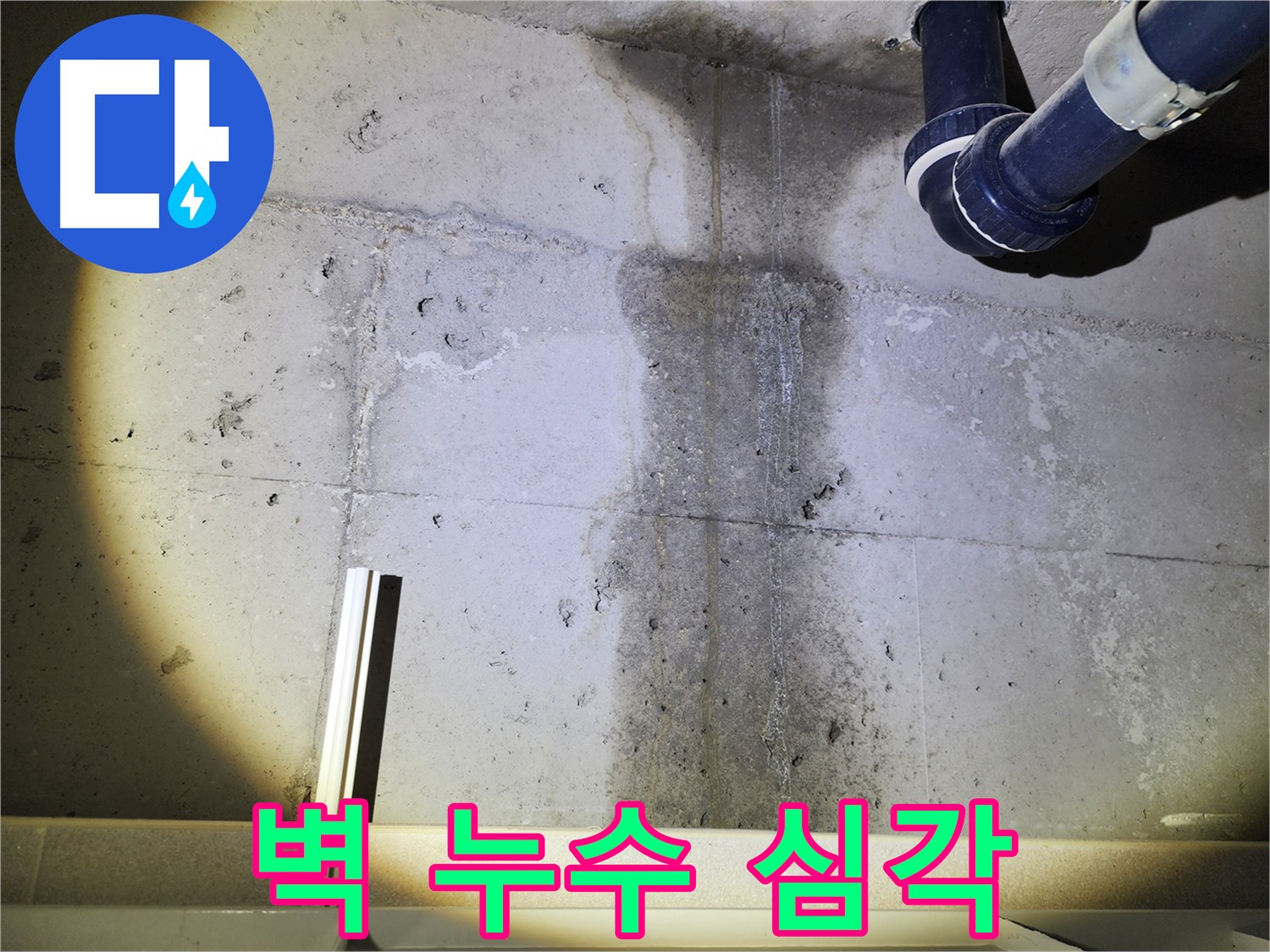 동두천 지행동 아파트 콘크리트 벽 누수 - 심각한 누수 상황 진단