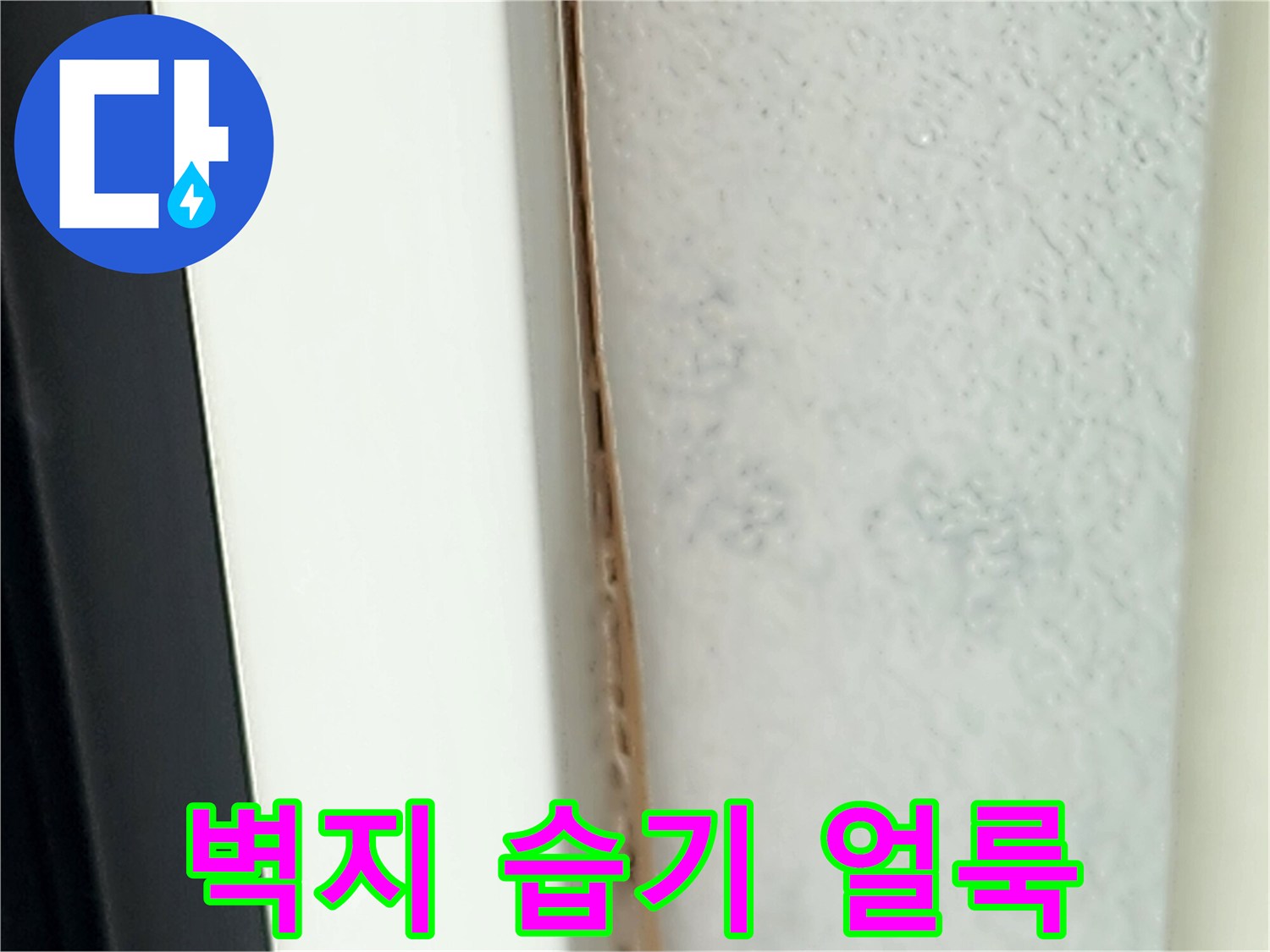 포천 영중면 현장의 벽지 변색 및 습기 흔적 사진