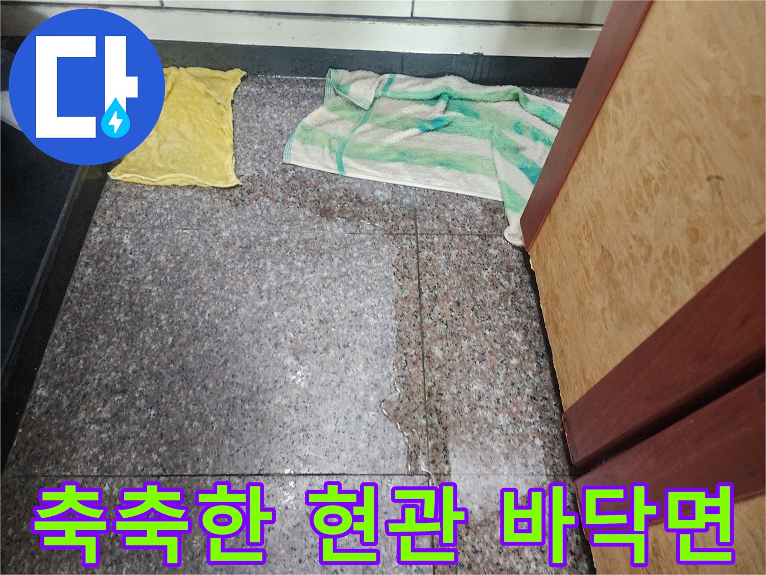 물기가-번져서-젖은-현관-바닥