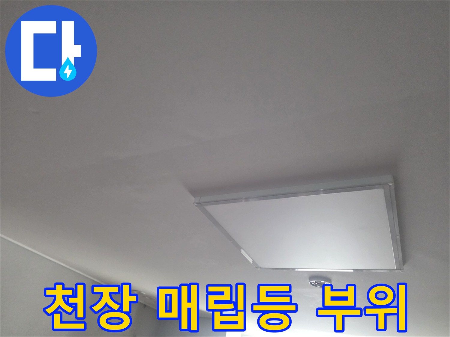 거실 천장-매립등 주변의 건조 상태 확인