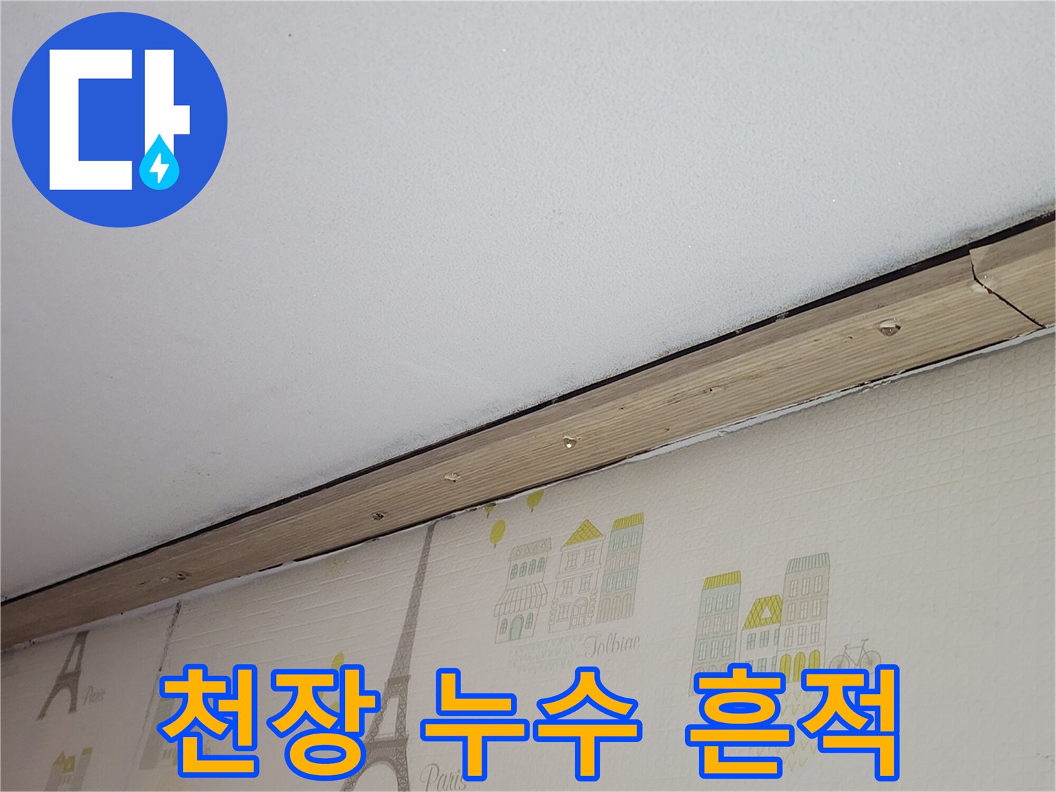 천장-벽면-경계-부분-물샘-확인