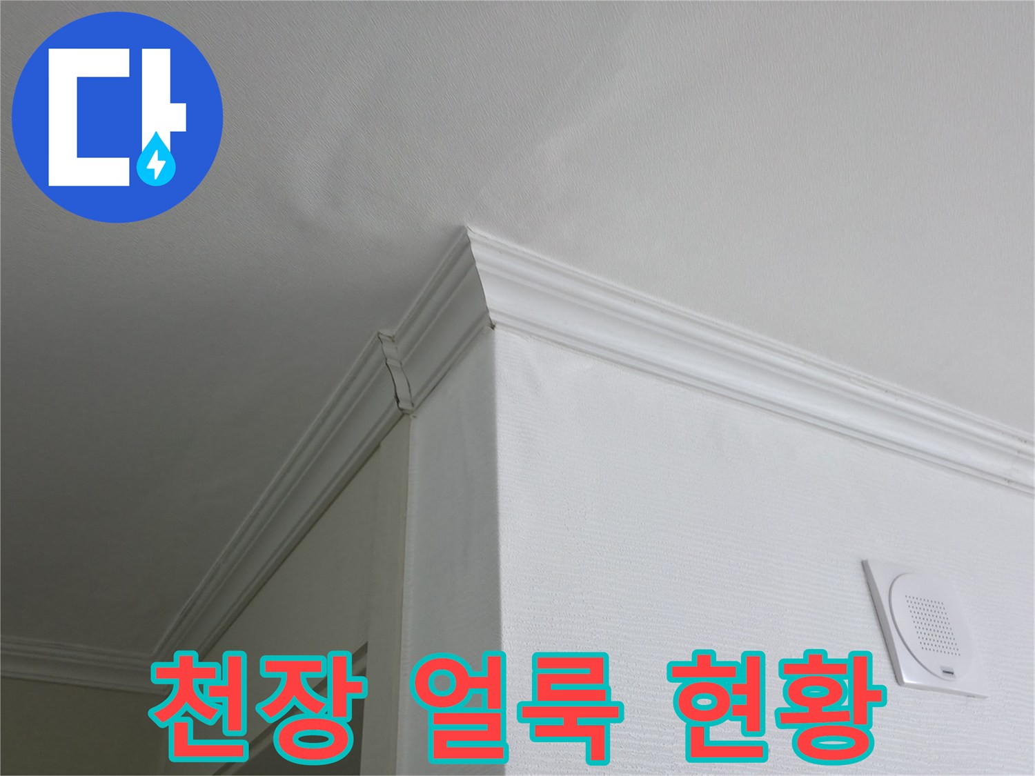 의정부 현장-물자국이 있는 화장실 입구 천장 면