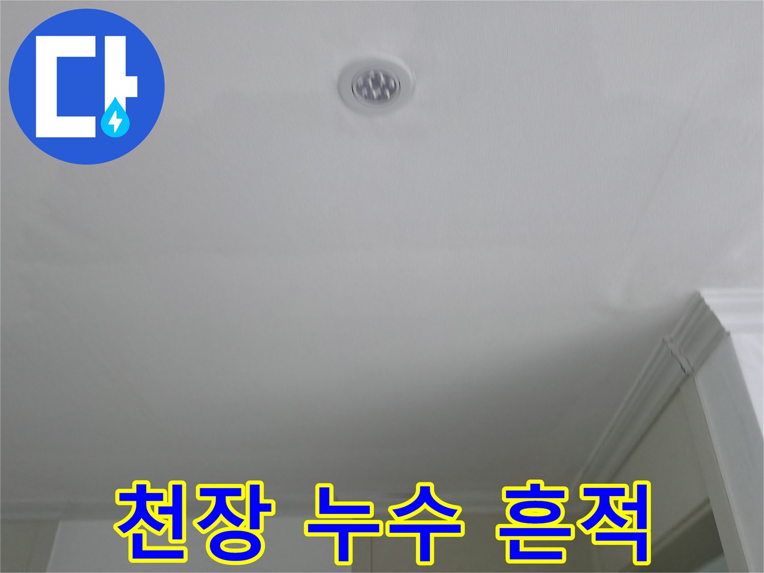 의정부 현장 - 젖어 있는 화장실 입구 천장
