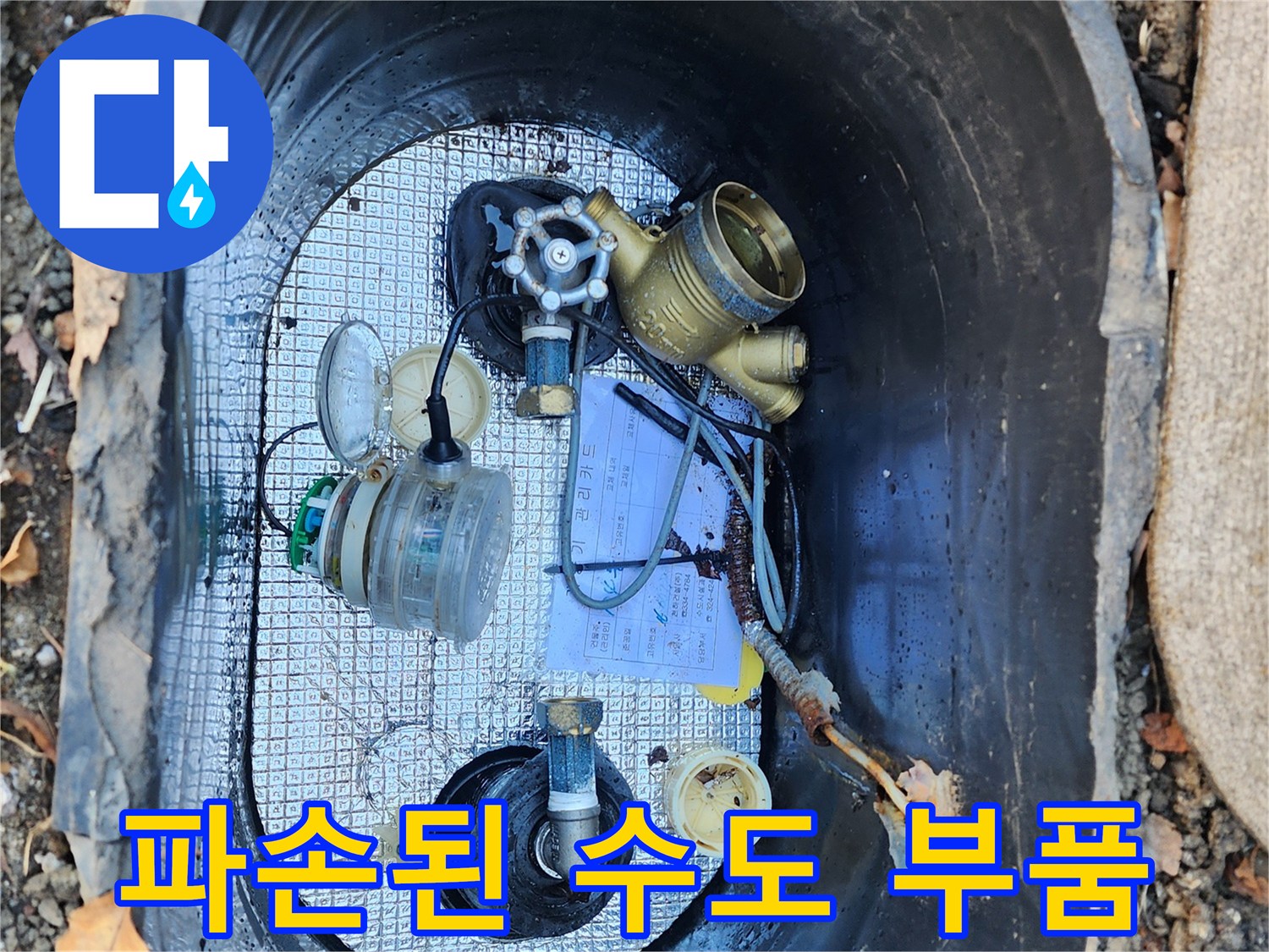 외부-수도-계량기-및-연결-배관-의-누수-지점-확인