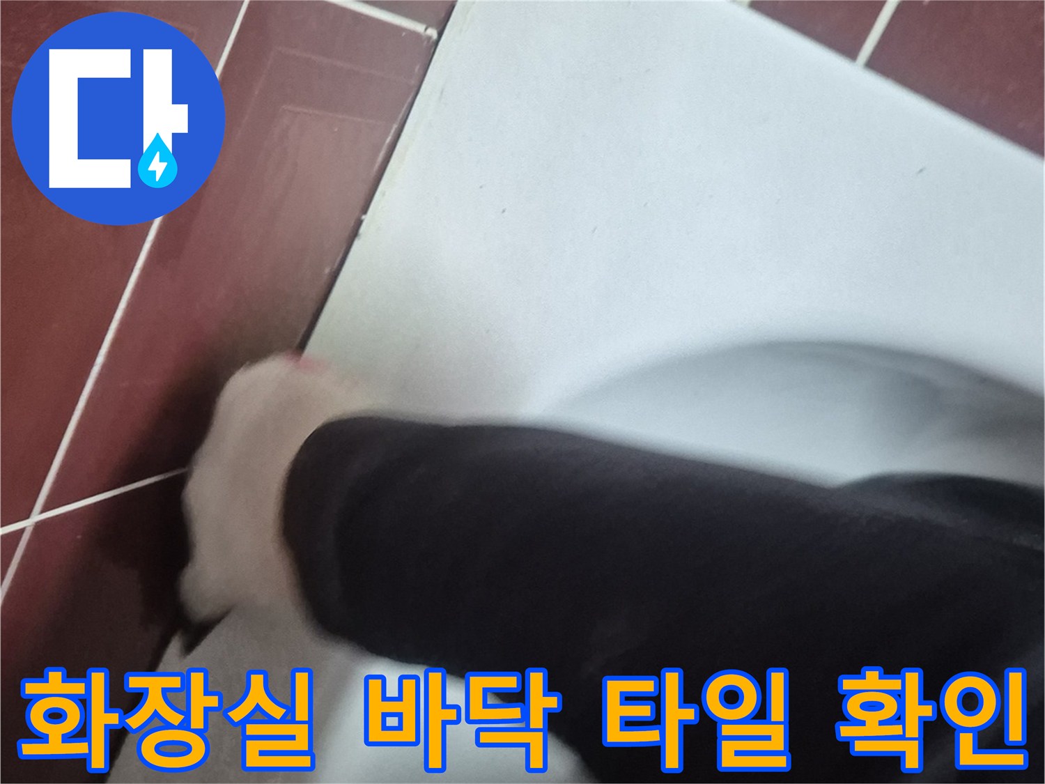 양주시 백석읍-변기 주변 타일 틈새 점검 중