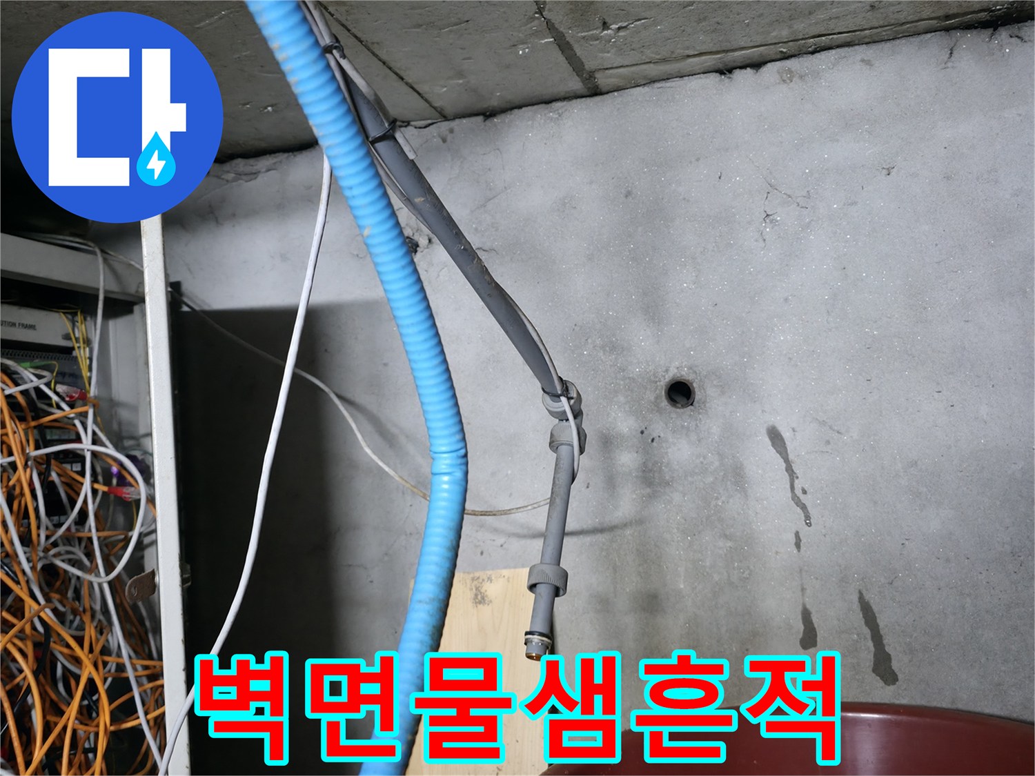 강동구-지하-계단-벽면-누수-오염-발견