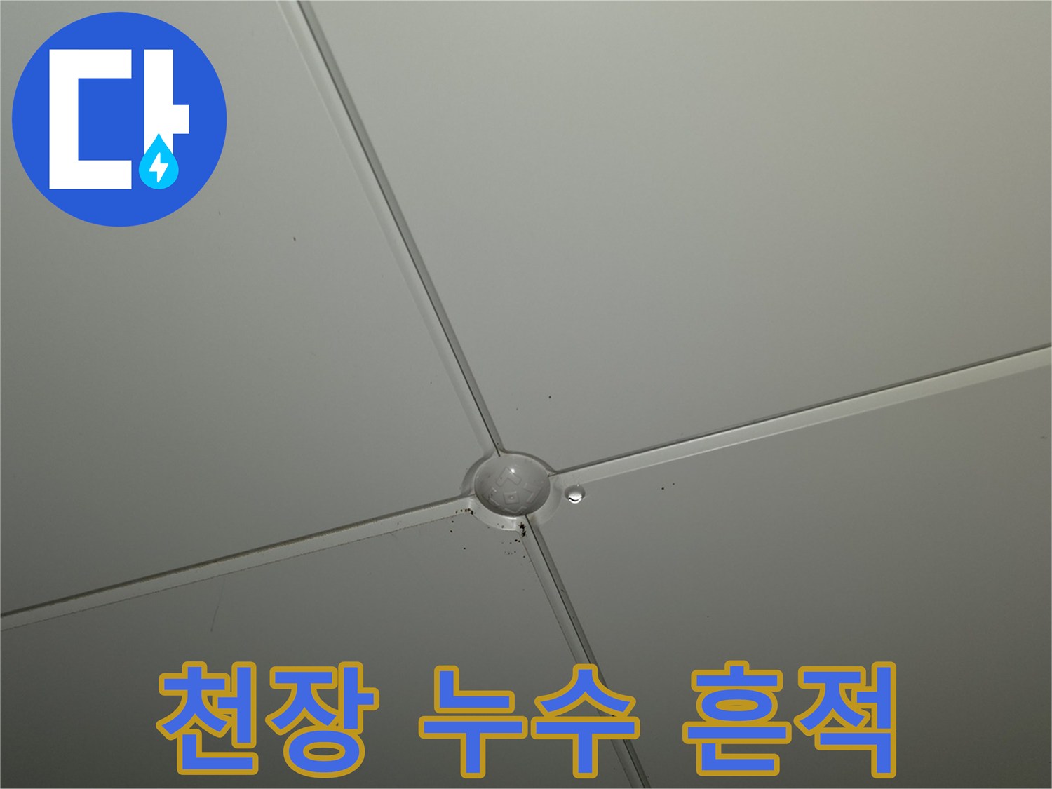 천장-패널-중앙-부분의-미세한-물방울-자국