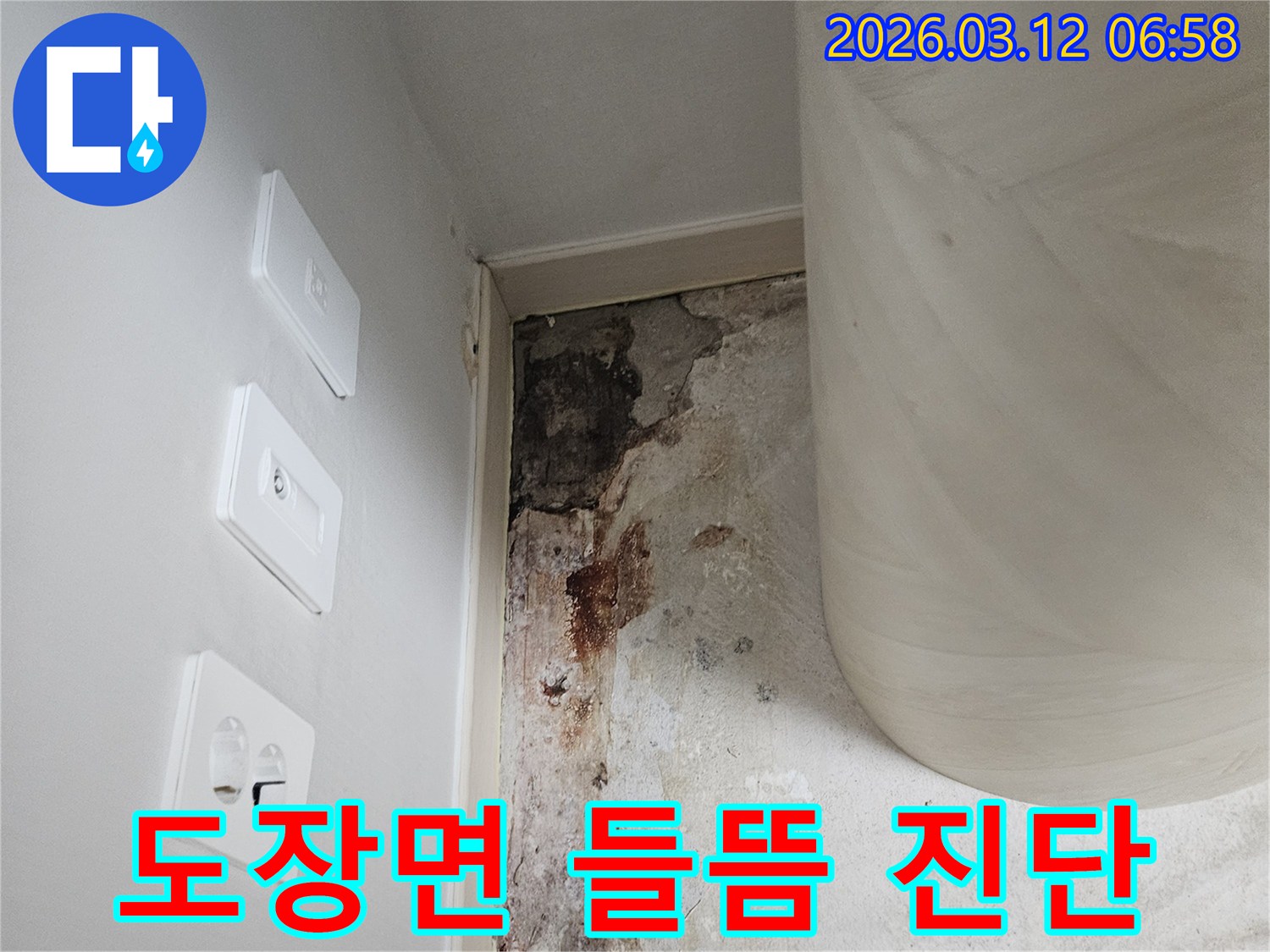 벽체-도장면-들뜸-현상-누수-정밀-진단-사진