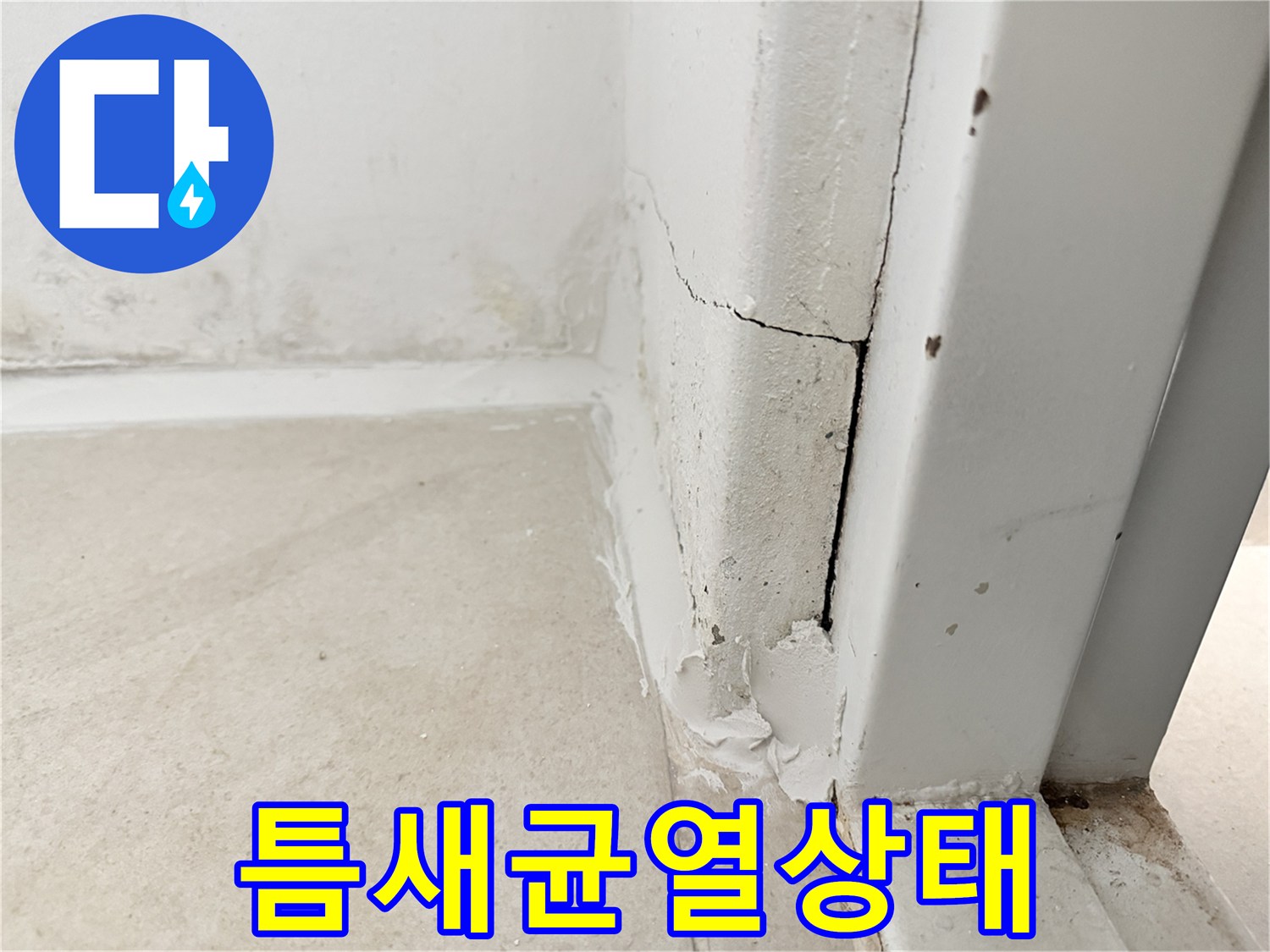 습기가-머문-벽면-하단-균열-부위
