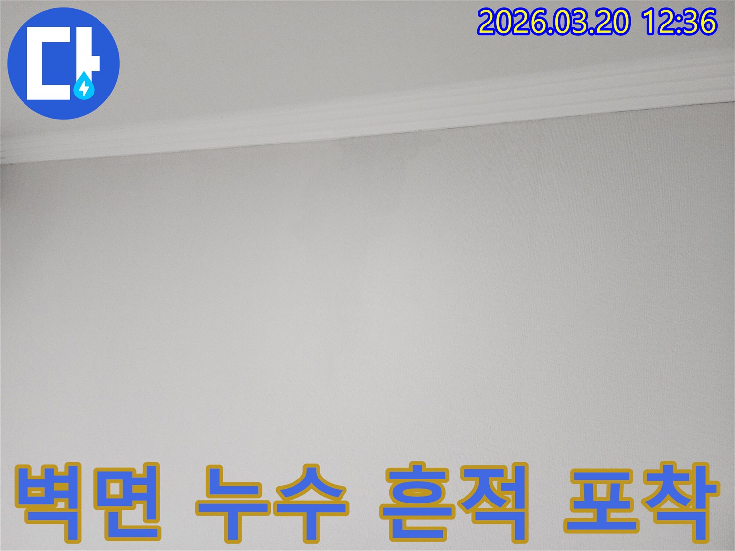 벽면-상단에-나타난-미세한-물기-얼룩-현장-사진