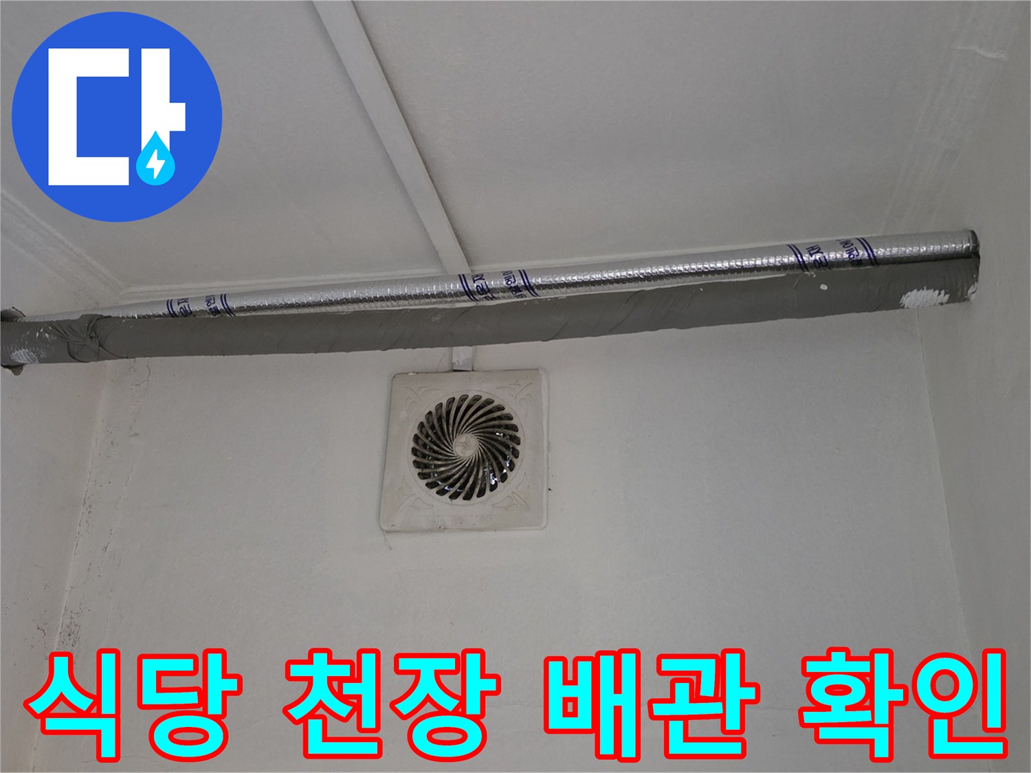 양주 백석읍 식당 - 천장 내부 배관 경로 확인 작업