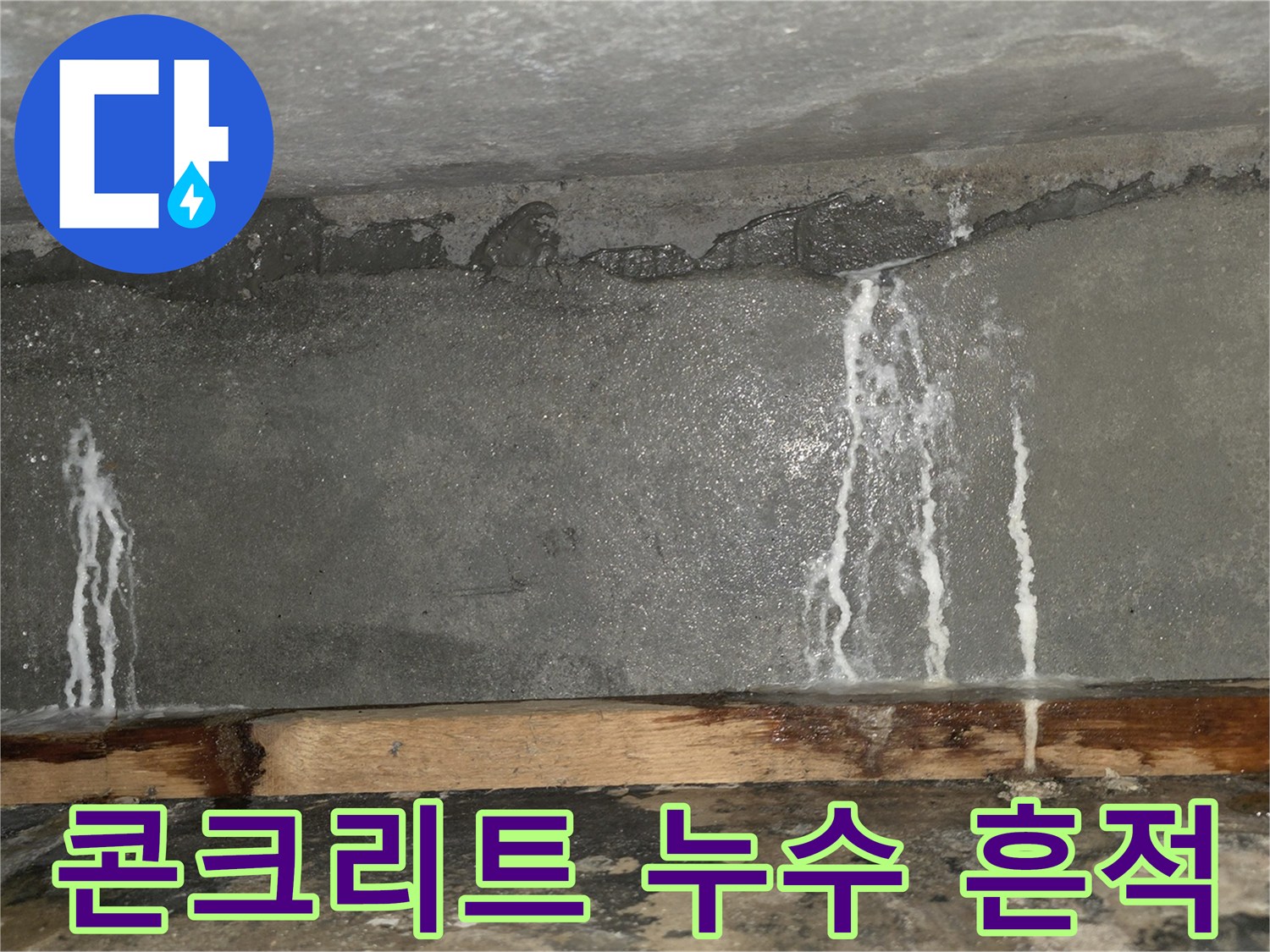 습기로-하얗게-변한-콘크리트-벽면-상태