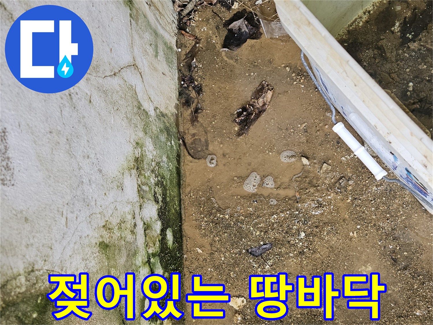 가평 조종면-현장 지표면의 젖은 흙과 습기 상태