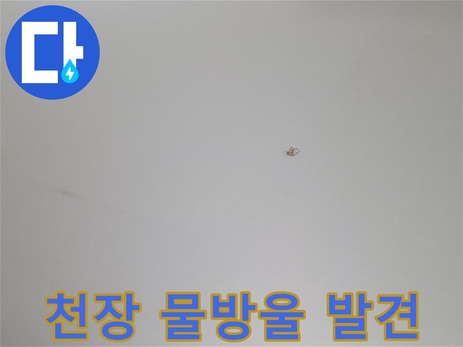 깨끗한 천장에 맺힌 아주 작은 물방울