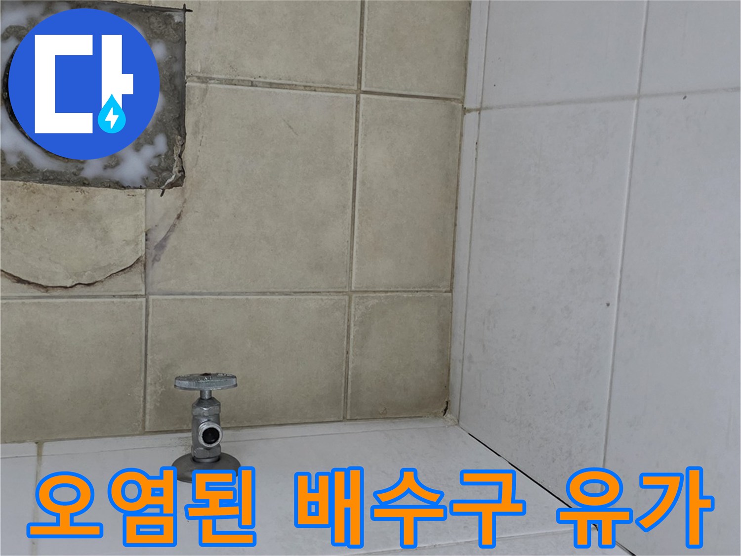 배수구-유가-주변의-심한-오염과-틈새