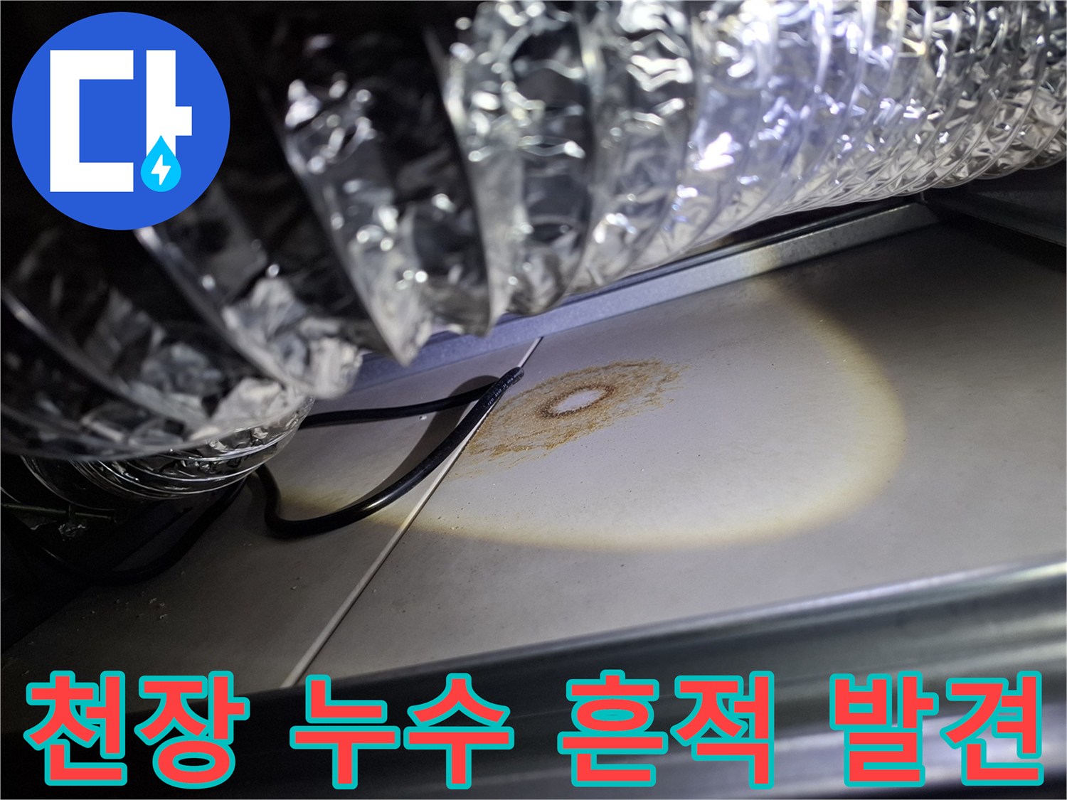 천장-누수-흔적-발견-정밀-탐지-시작-전-모습