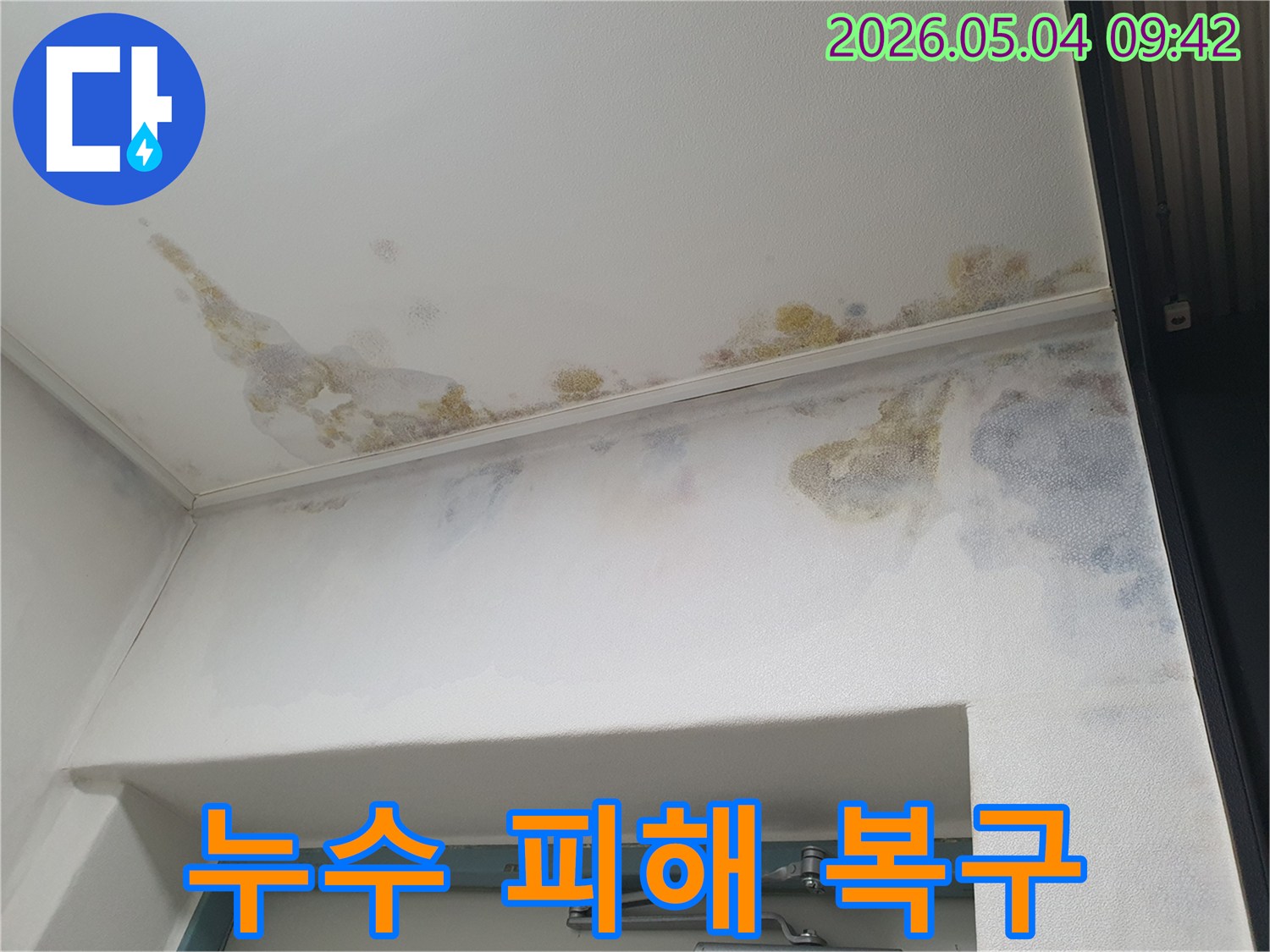 아파트-천장과-벽에-누수로-인한-심각한-손상이-발생하여-신속한-복구-공사가-필요한-현장
