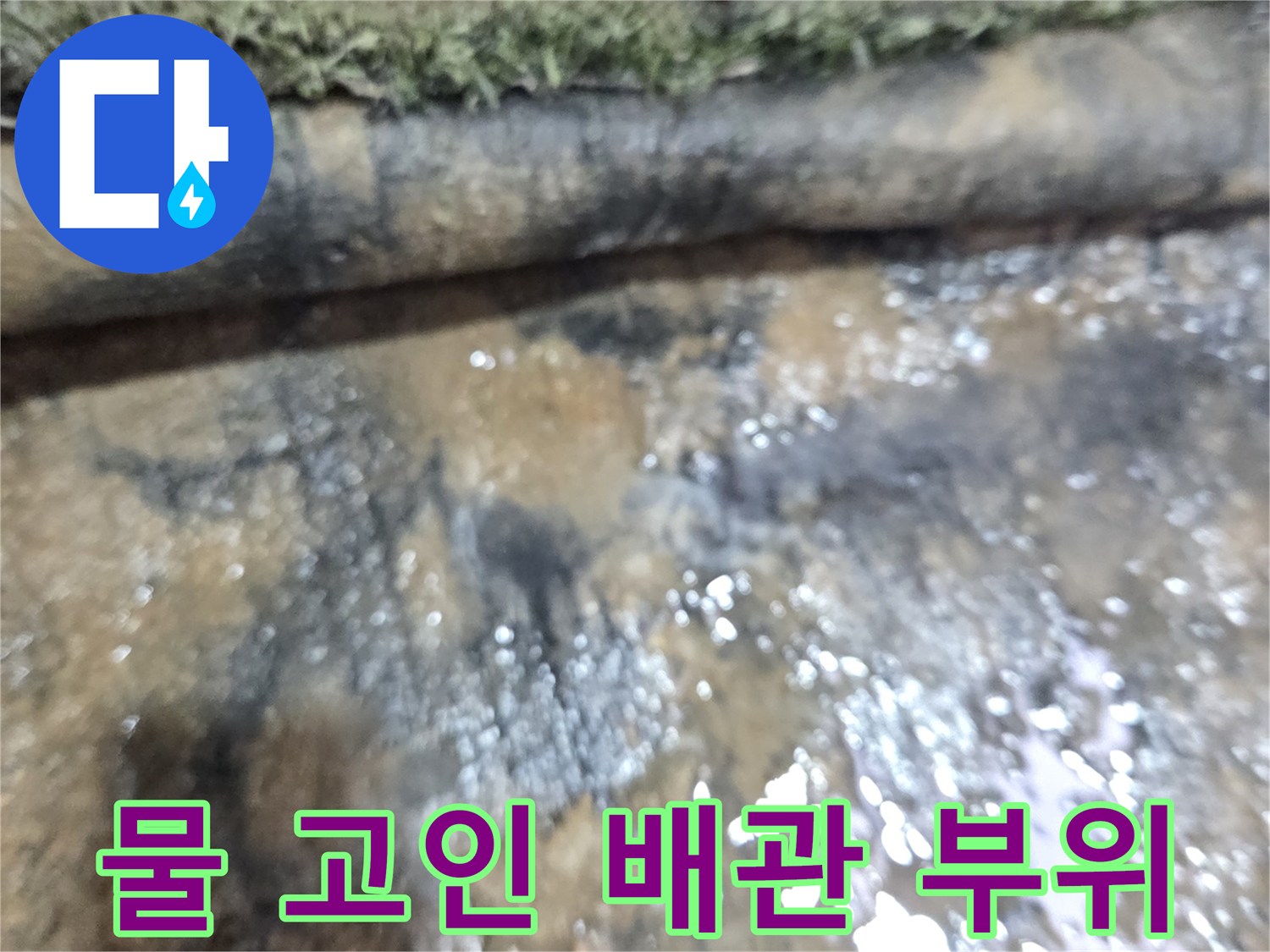 하수-배관-주변의-축축한-바닥-모습
