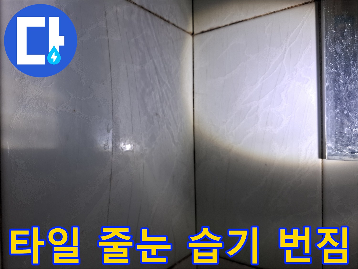 화장실-타일-줄눈-부위의-습기-번짐-현상