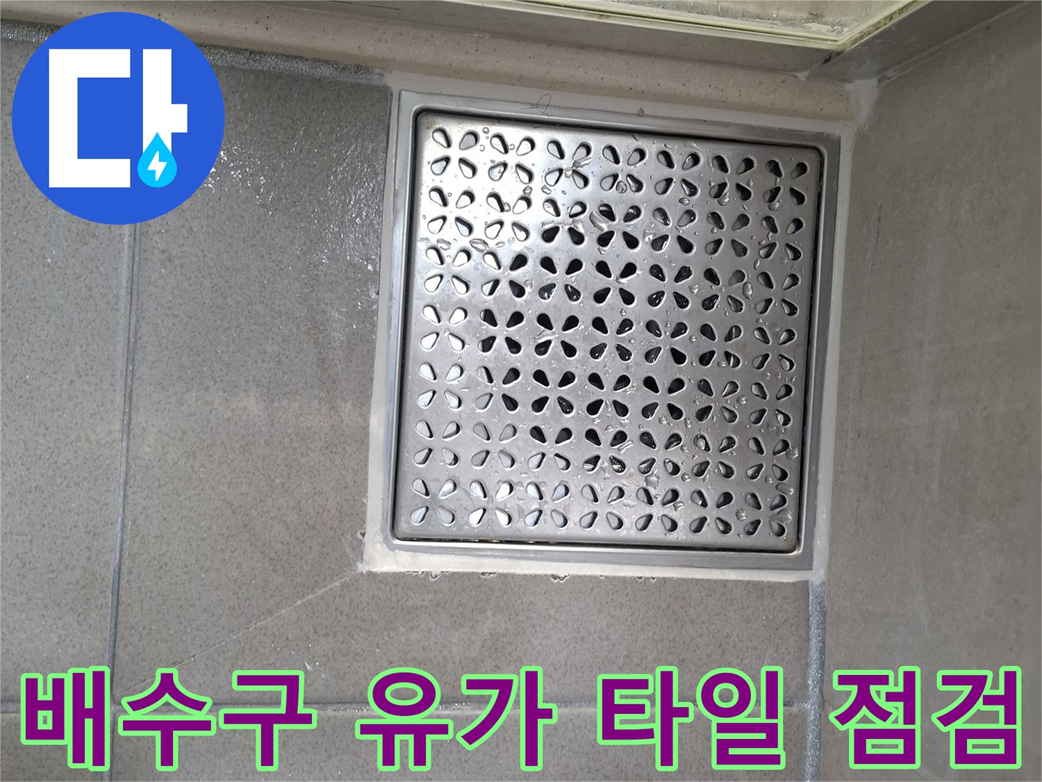 용인 기흥구 화장실-배수구 주변부 상세 촬영