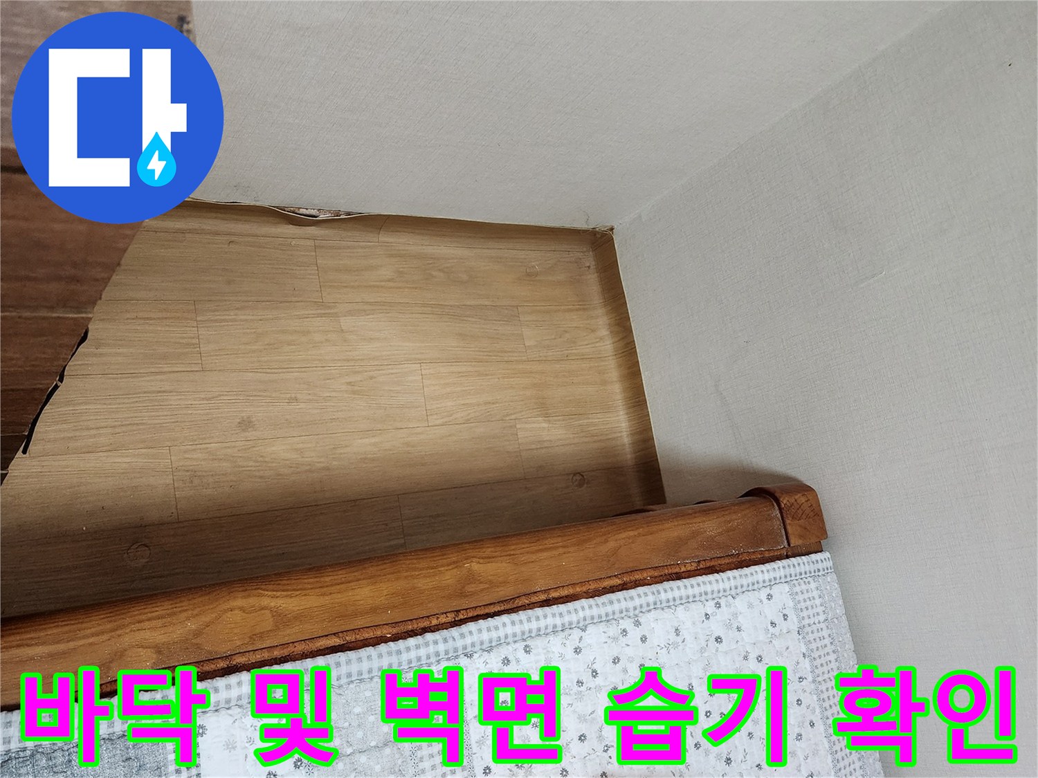 강서구 주거 공간-벽체 하단 물샘 징후