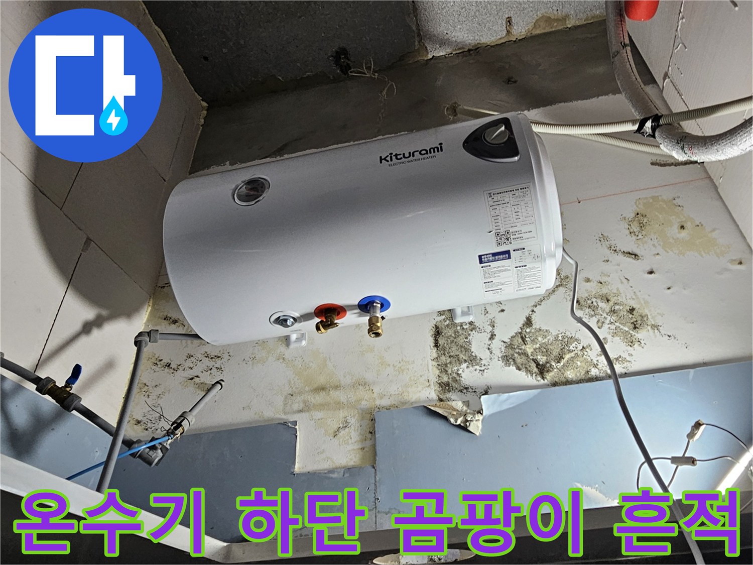 누수로-인해-발생한-벽면-곰팡이와-습기-상태