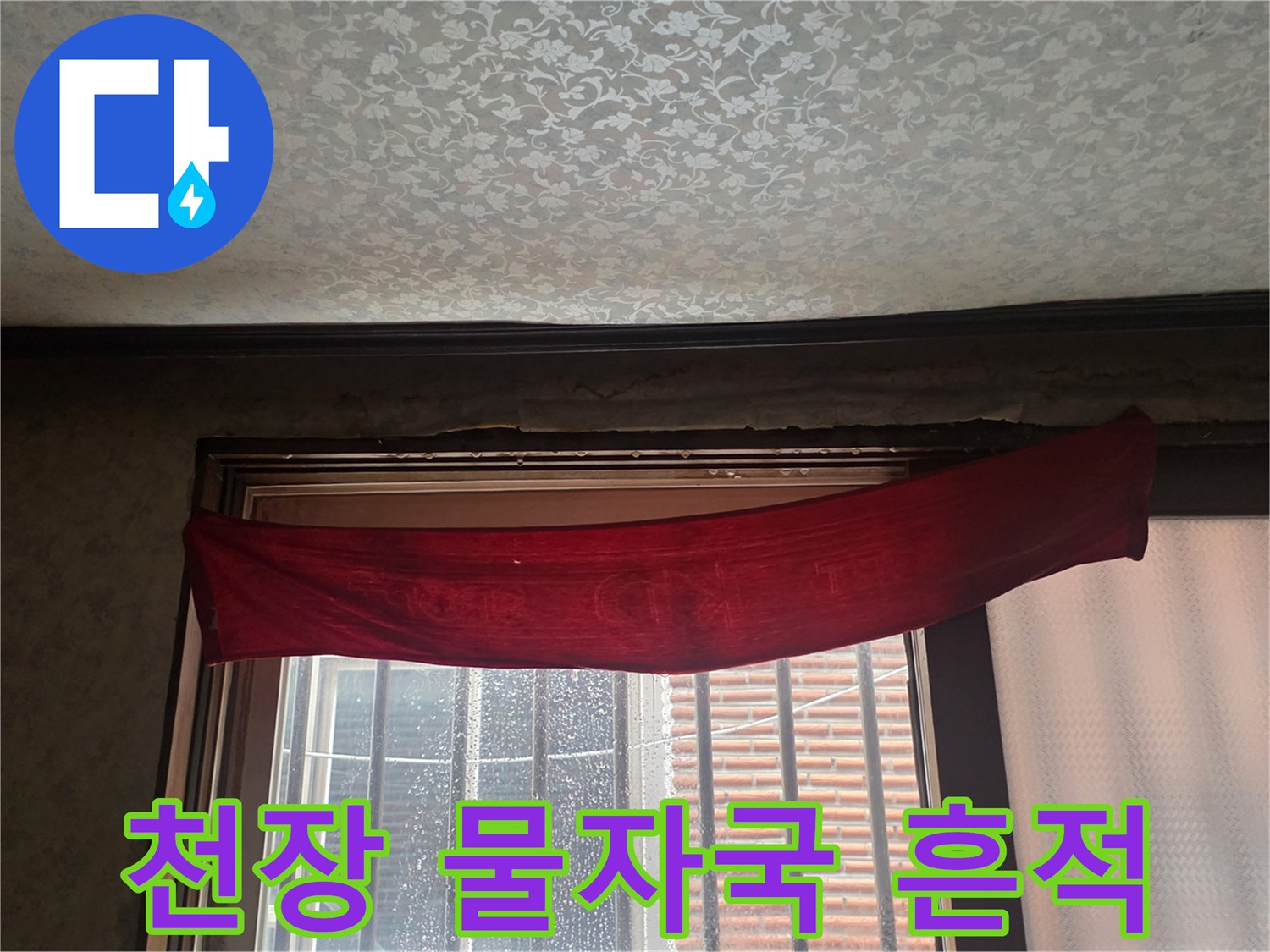 중랑구 주택 천장-벽지 변색 및 습기 흔적