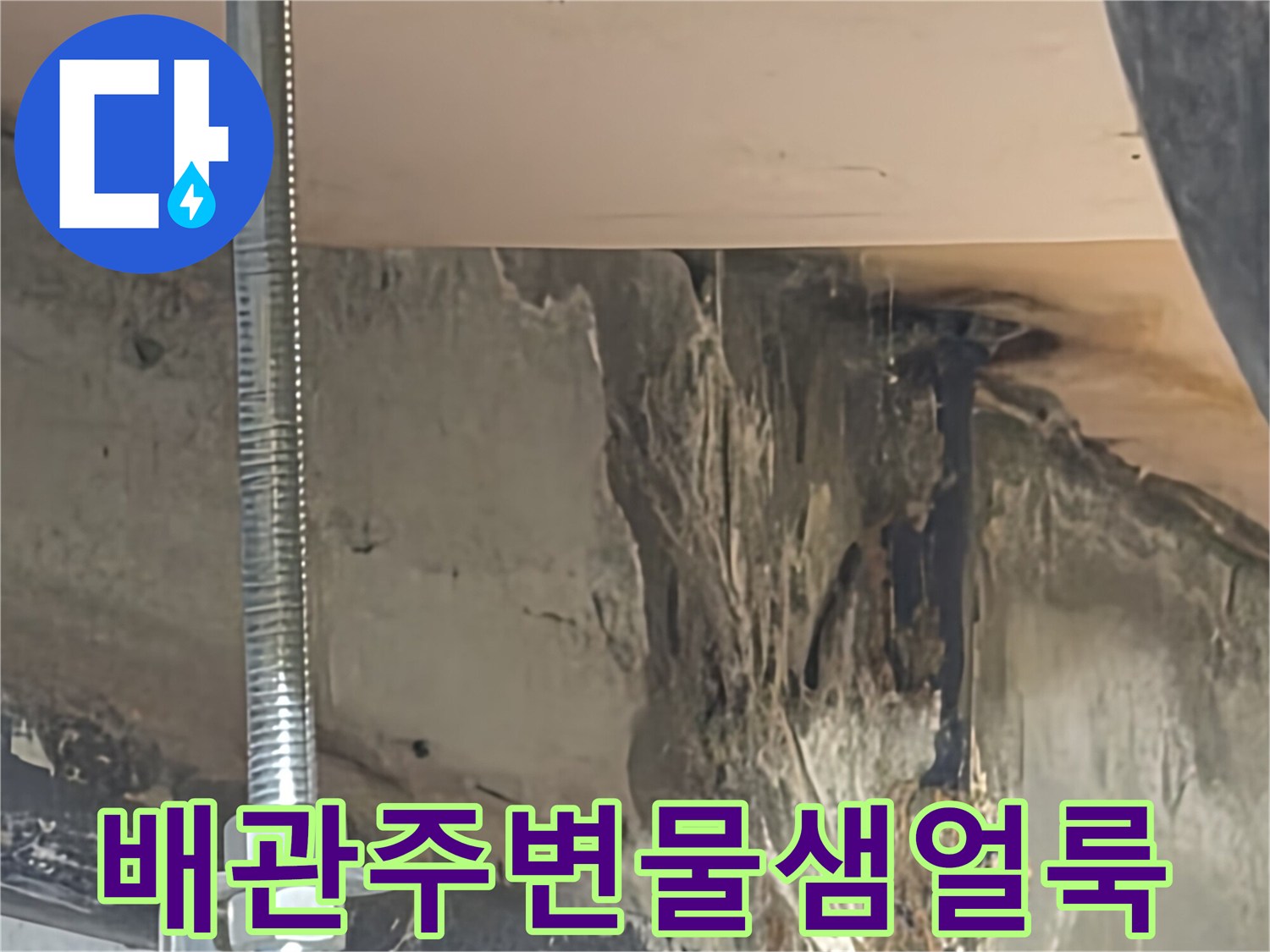 천장-내부-배관-주변의-누수-및-오염-상태
