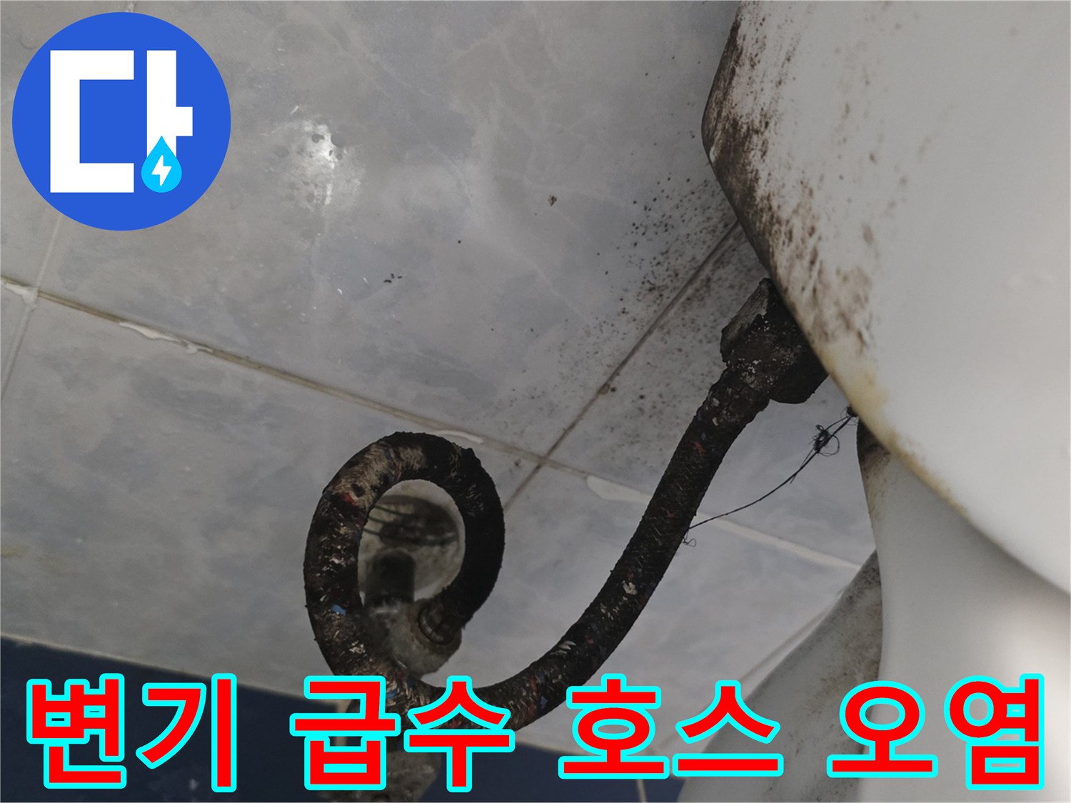 변기-연결-배관-및-타일-줄눈-오염-상태-확인