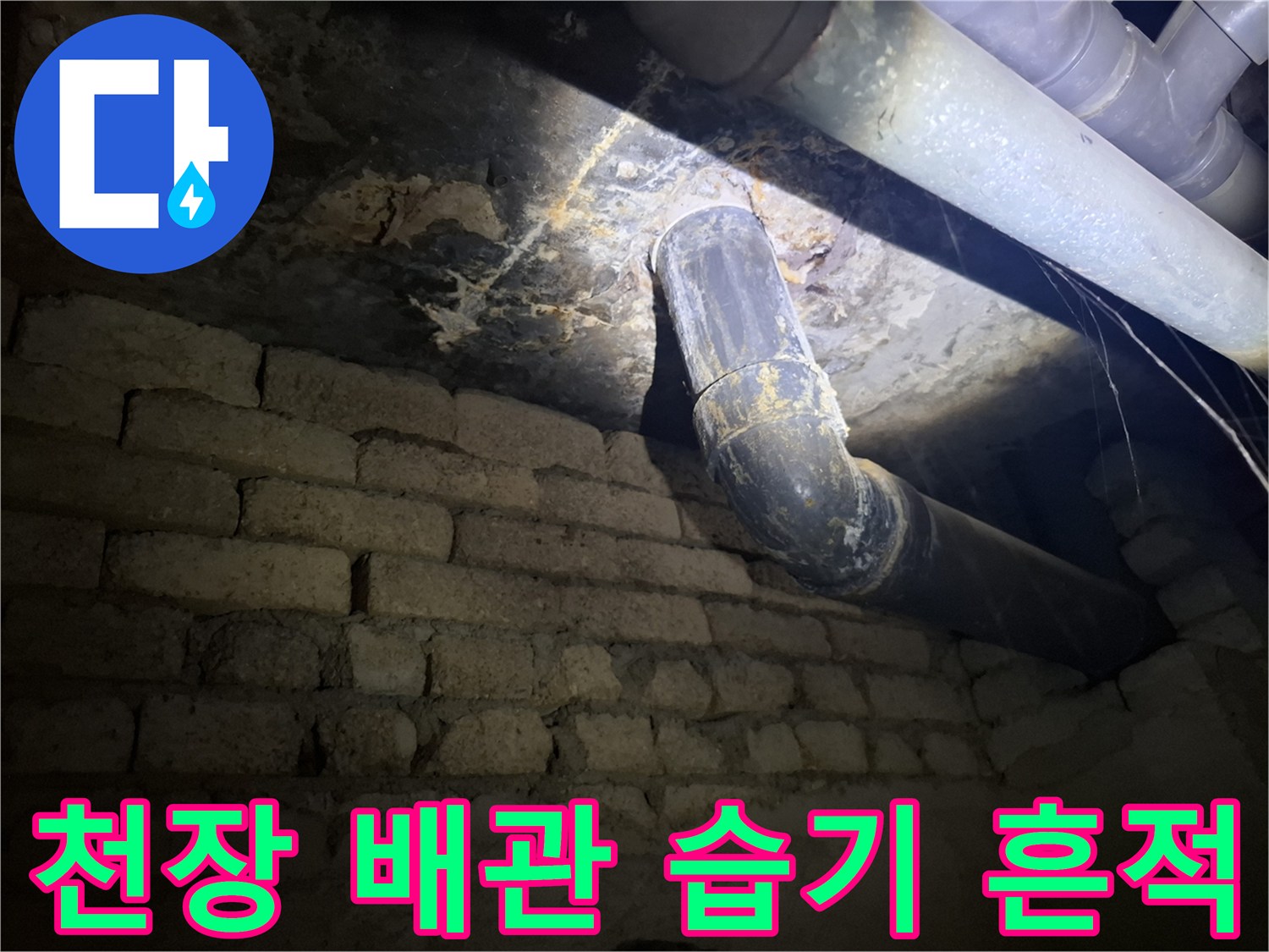 배관-연결부-주변의-습윤한-상태와-오염물질