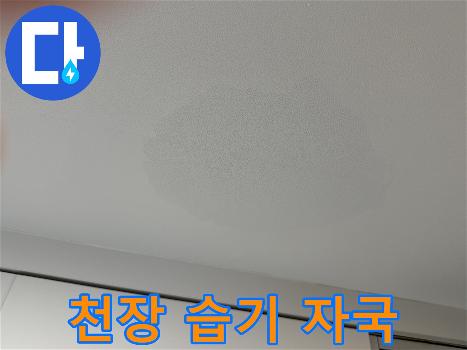 넓게-번진-천장의-물자국과-습기-침투-흔적