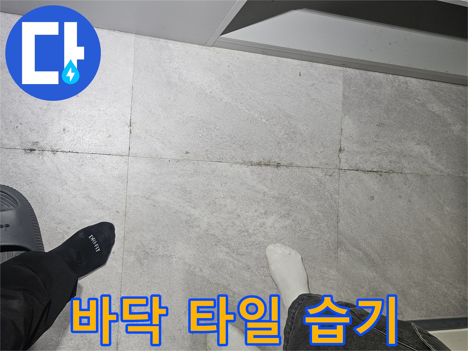 샤워실-바닥-타일-사이-습기-및-물고임