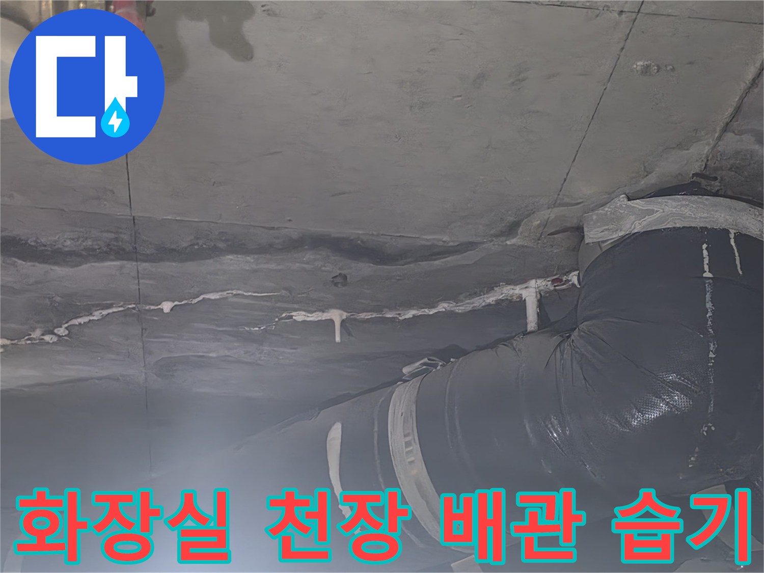 안양-비산동-아파트-천장-배관-주변-물샘-흔적-확인