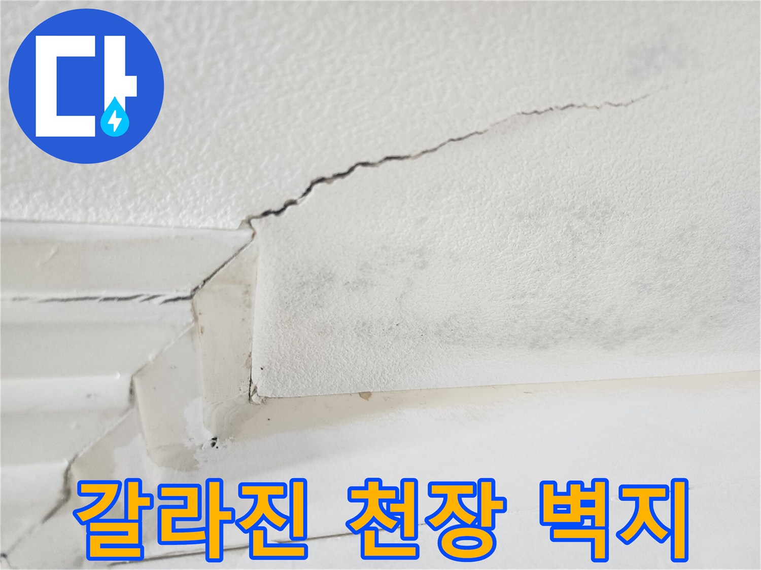일산동구 아파트-천장 벽지의 누수 피해 및 균열 상태