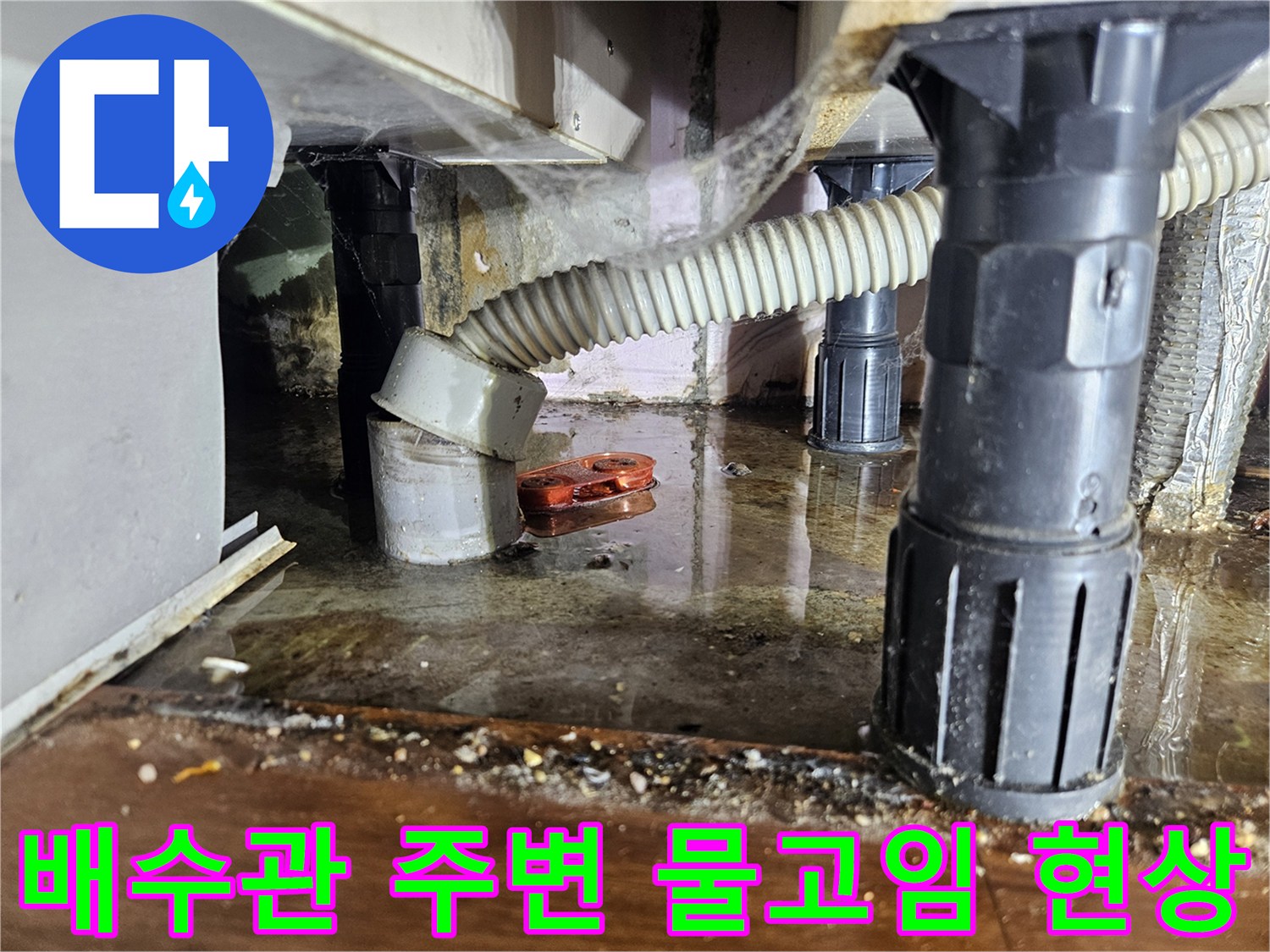 싱크대-하부장-내부의-물고임-현황