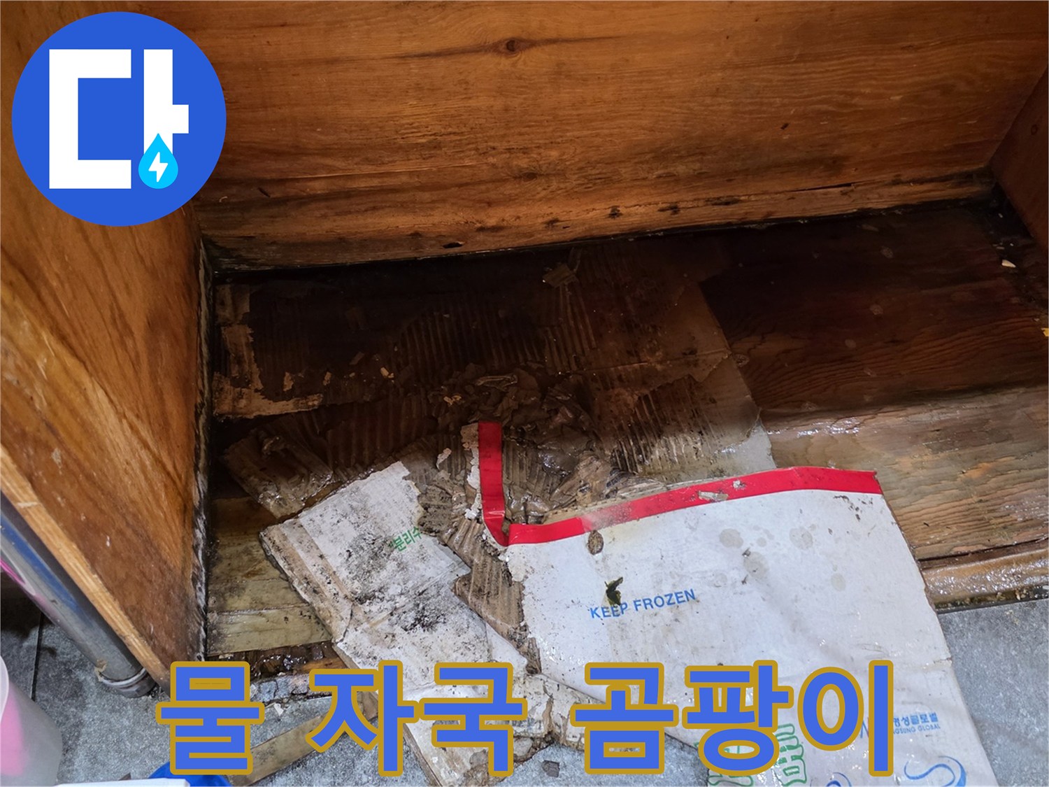 물이-새면서-생긴-물-자국과-곰팡이-발생-현장입니다