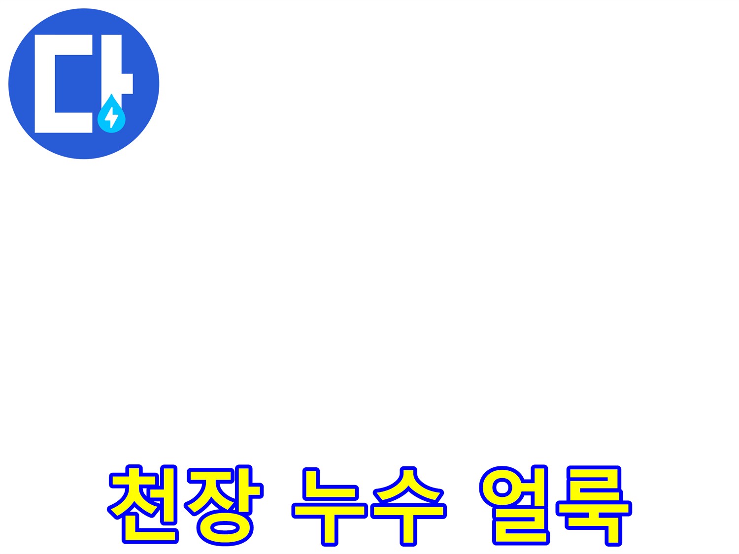 습기로 인해 변색된 화장실 천장 마감재 부위