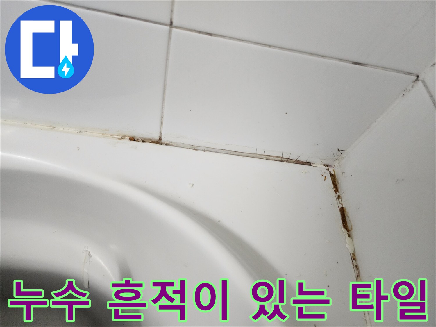 갈색으로-변한-욕실-타일-줄눈-부위