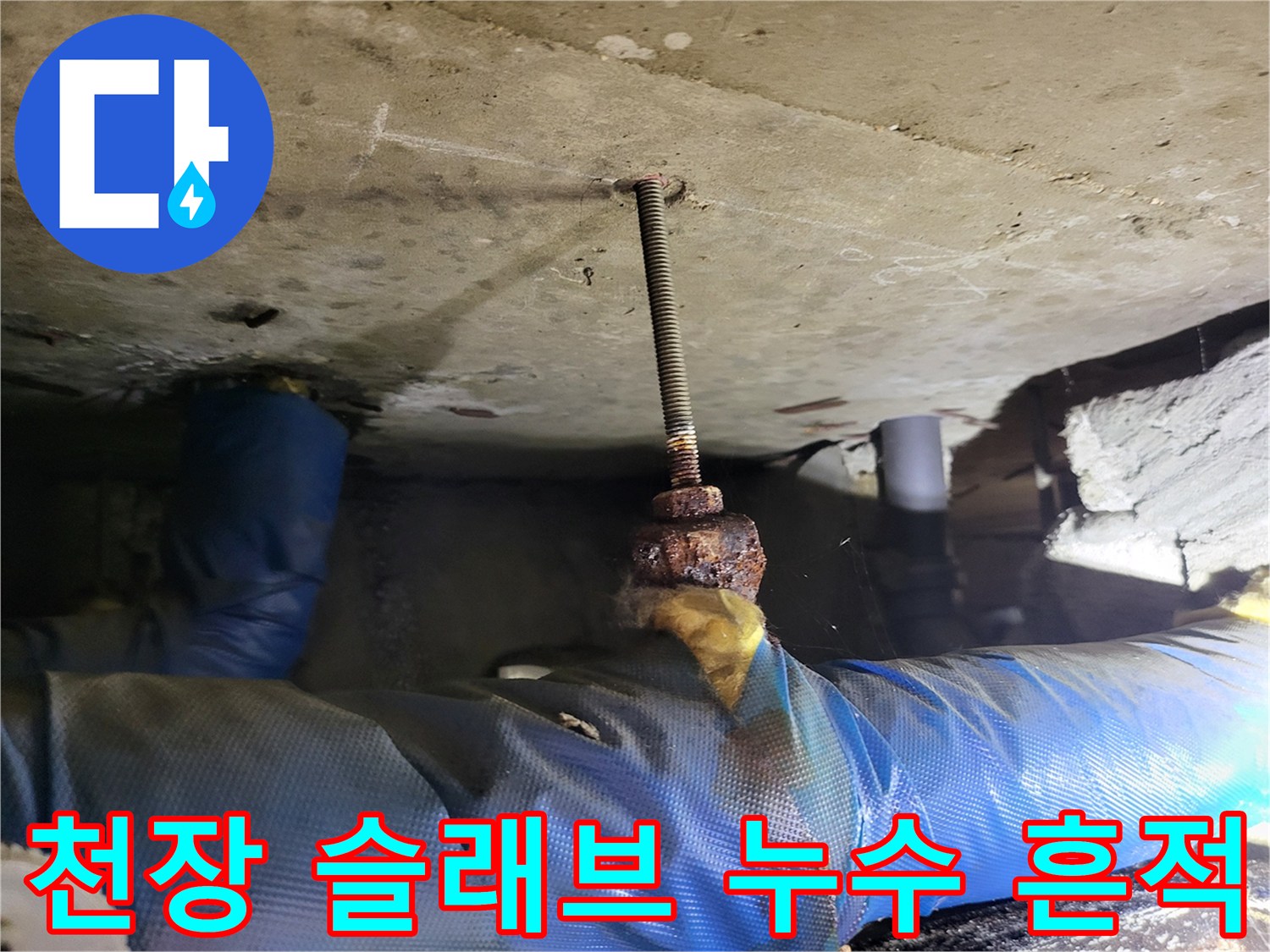 천장-콘크리트-면의-물샘-및-오염-상태