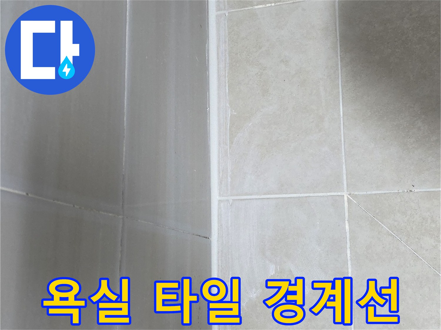 정밀 진단을 위해-촬영한 화장실 타일 하단부