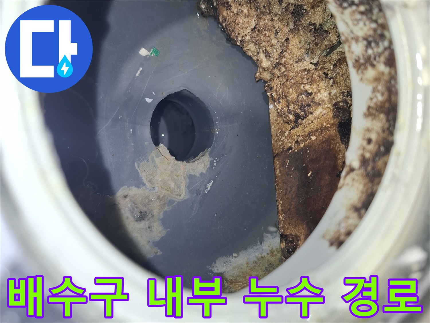 배수구-유가-주변의-방수층-균열-및-오염