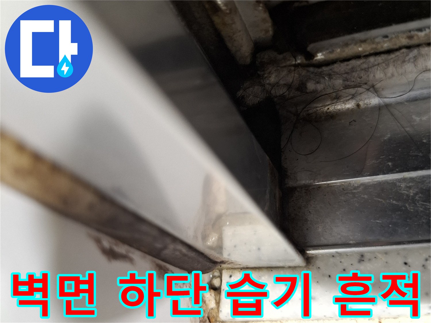 아파트-벽면-하단부-누수-흔적-및-곰팡이
